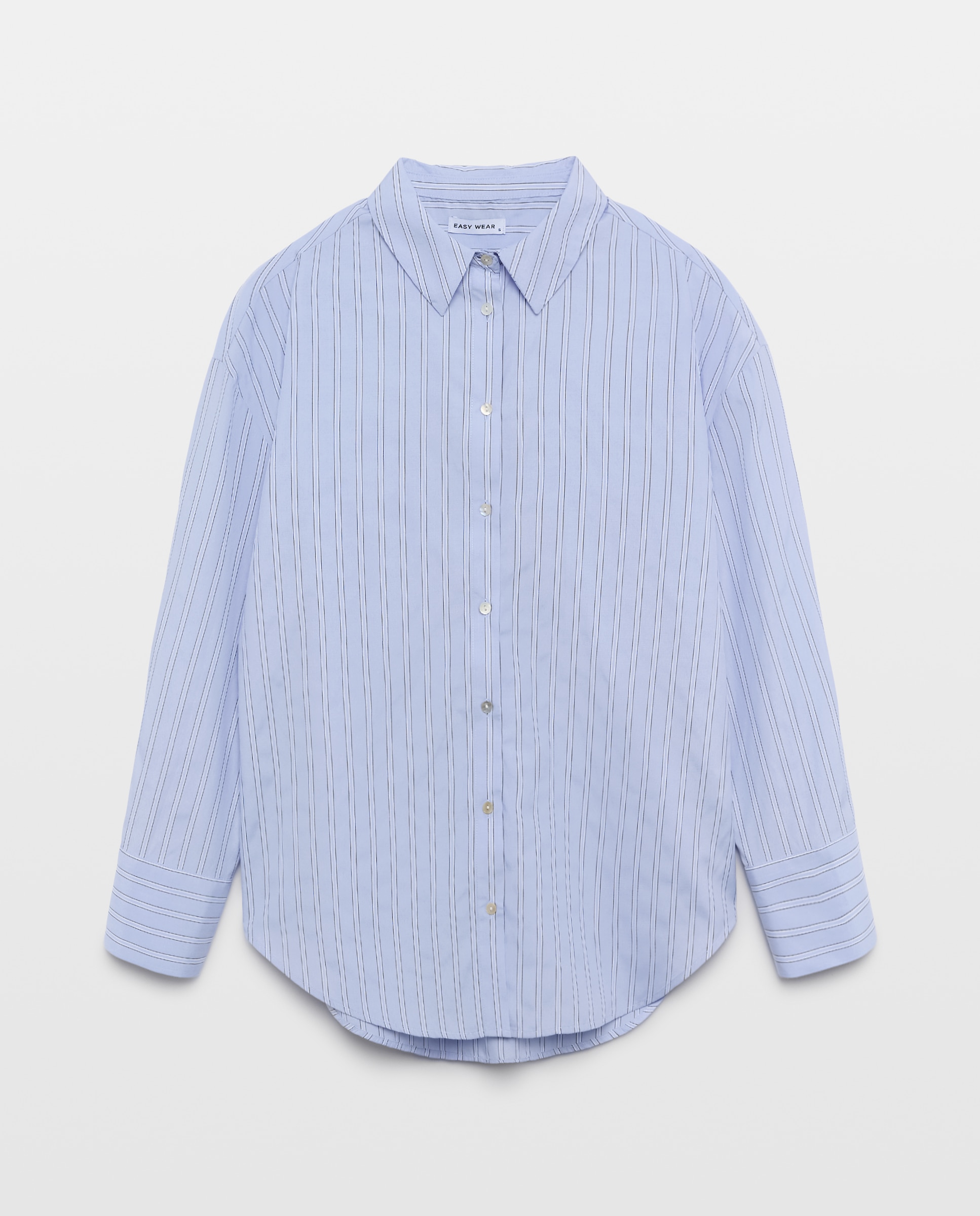 Imagen 4 de Camisa fluida con estampado de rayas de mujer - Easy Wear - Azul Azul