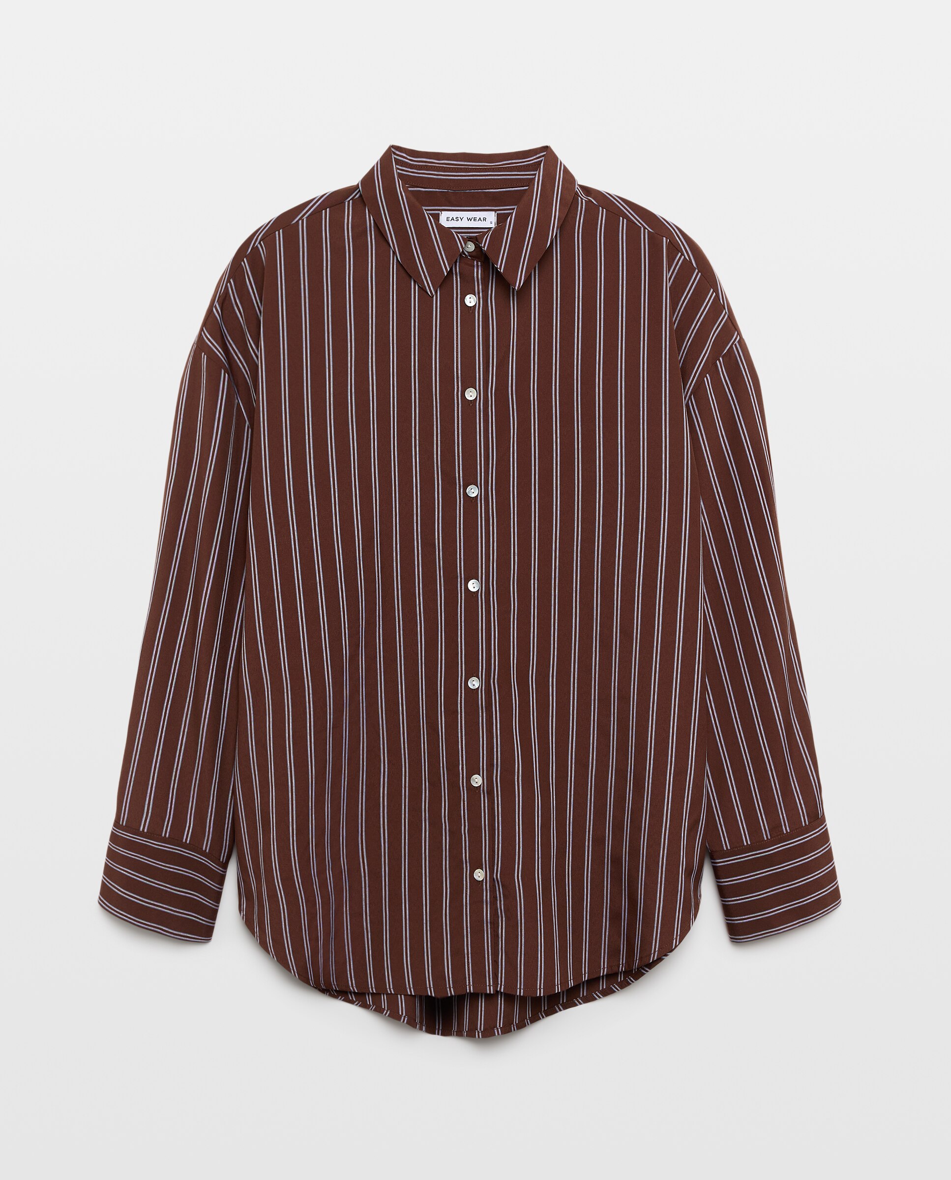 Imagen 4 de Camisa fluida con estampado de rayas de mujer - Easy Wear - Marrón Marrón