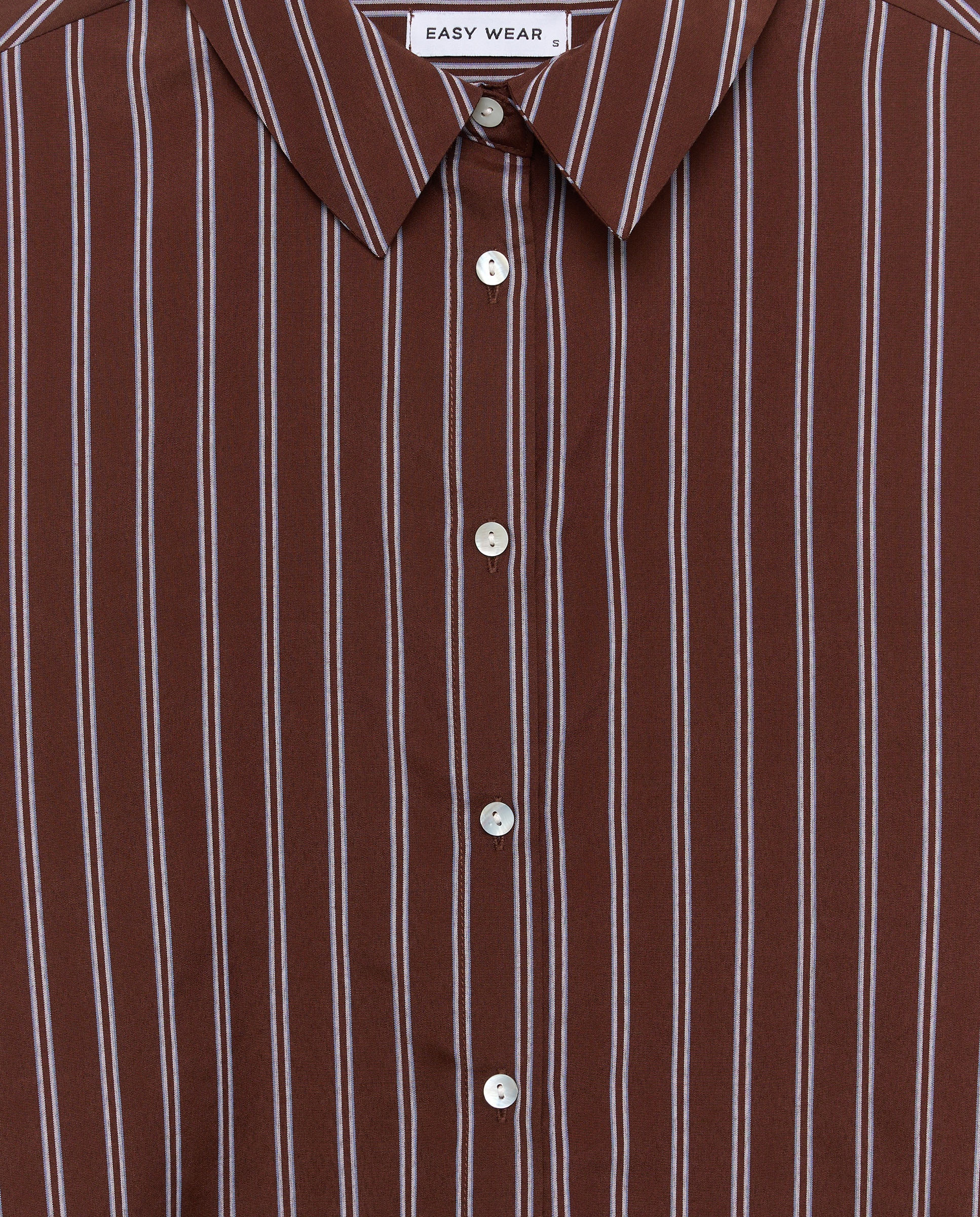 Imagen 5 de Camisa fluida con estampado de rayas de mujer - Easy Wear - Marrón Marrón
