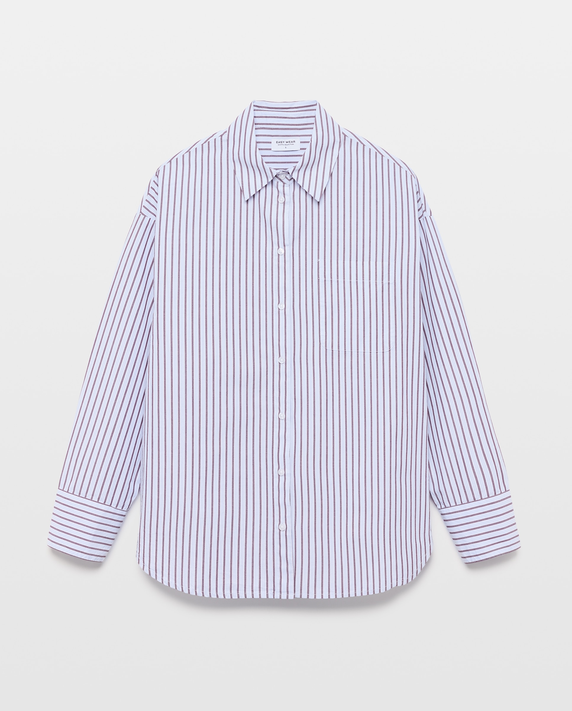 Camisa oversize lisa de mujer - Easy Wear - Azul marino Azul marino-4