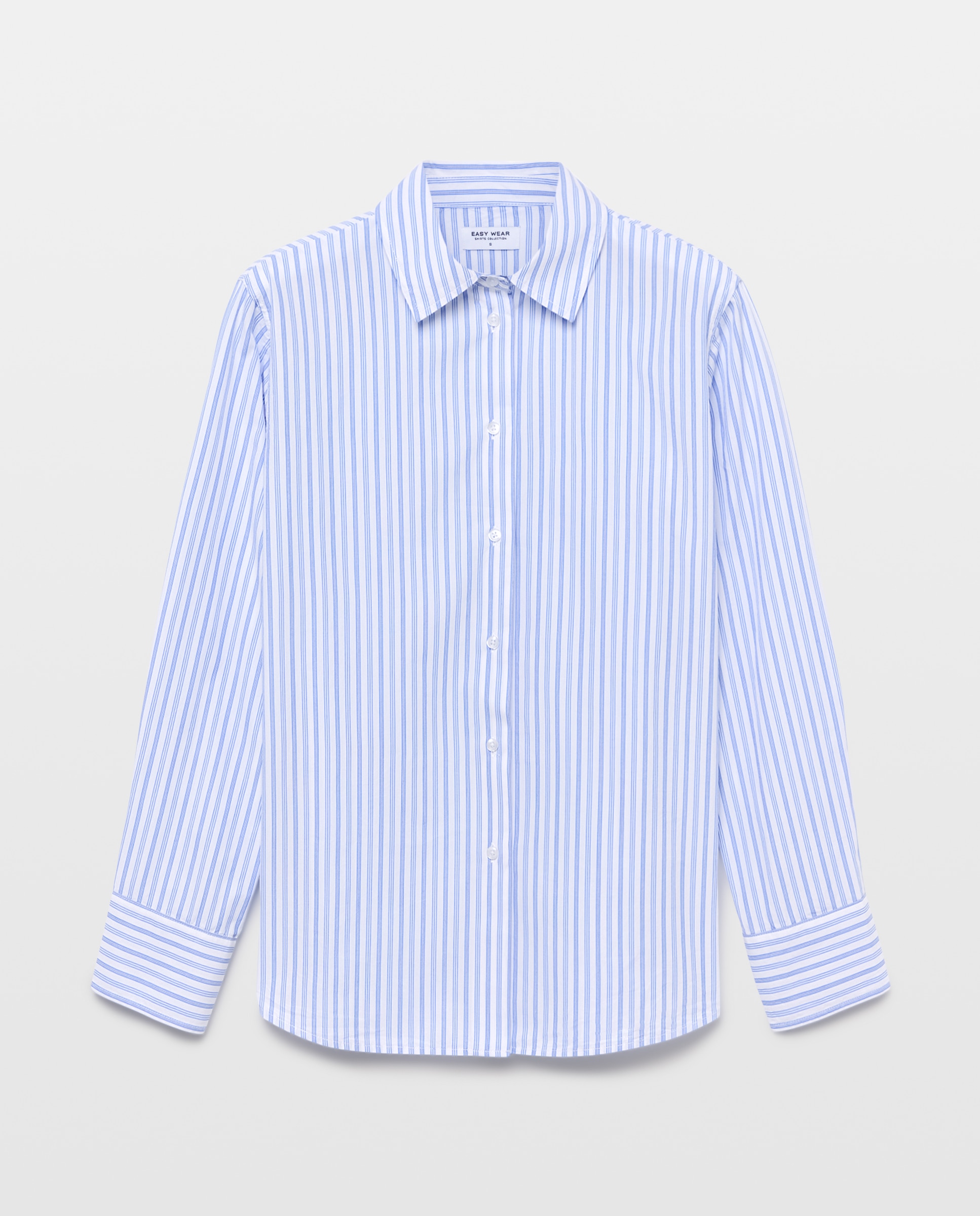 Camisa de manga larga estampada de mujer - Easy Wear - Azul marino Azul marino-4