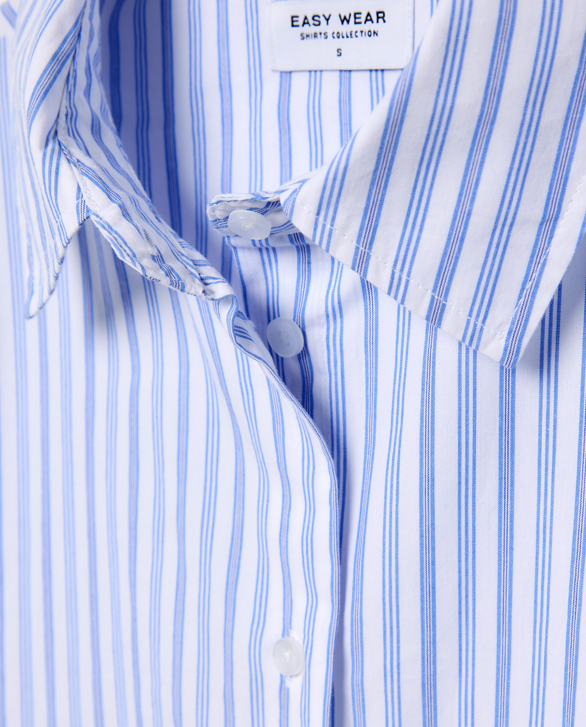 Camisa de manga larga estampada de mujer - Easy Wear - Azul marino Azul marino-5