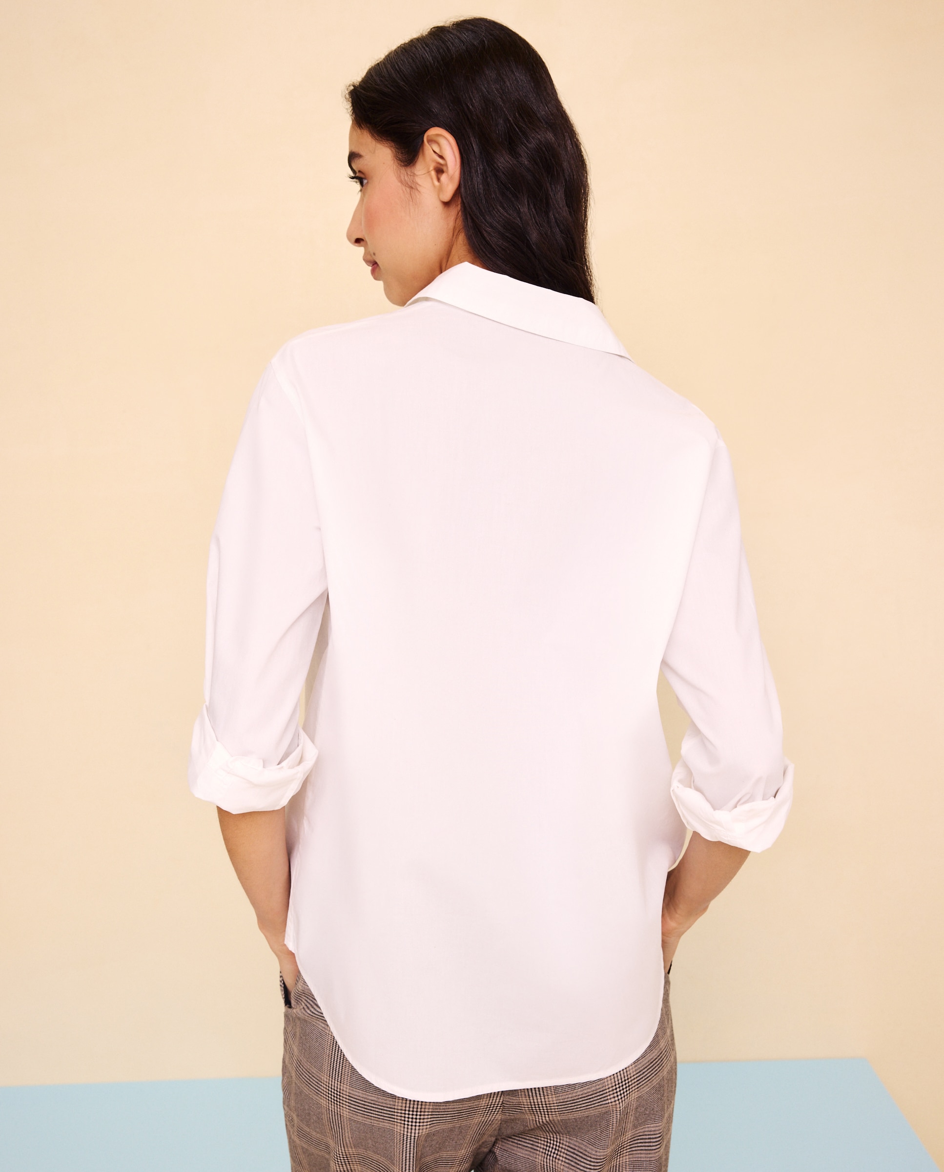 Camisa Estampada com Manga Comprida Branco-3