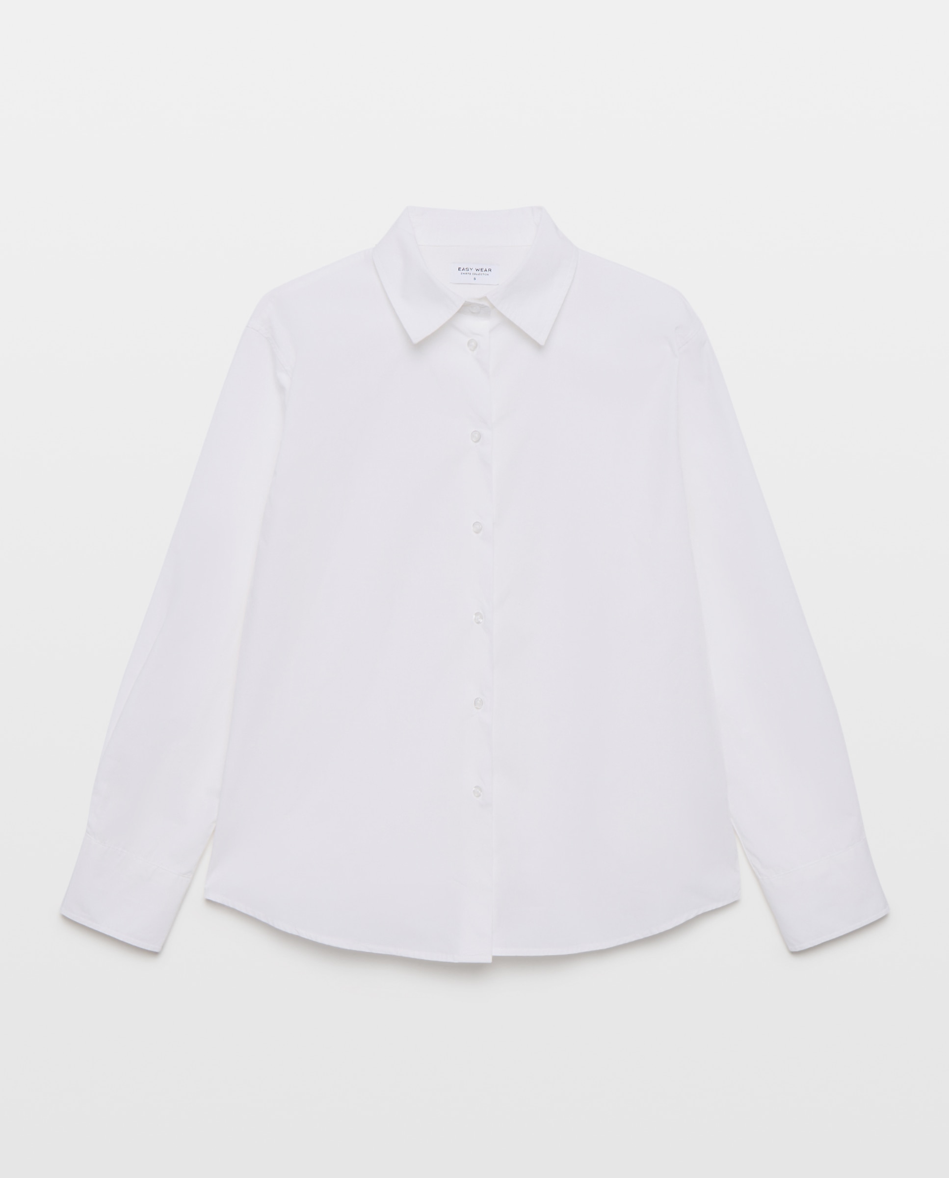 Camisa Estampada com Manga Comprida Branco-4