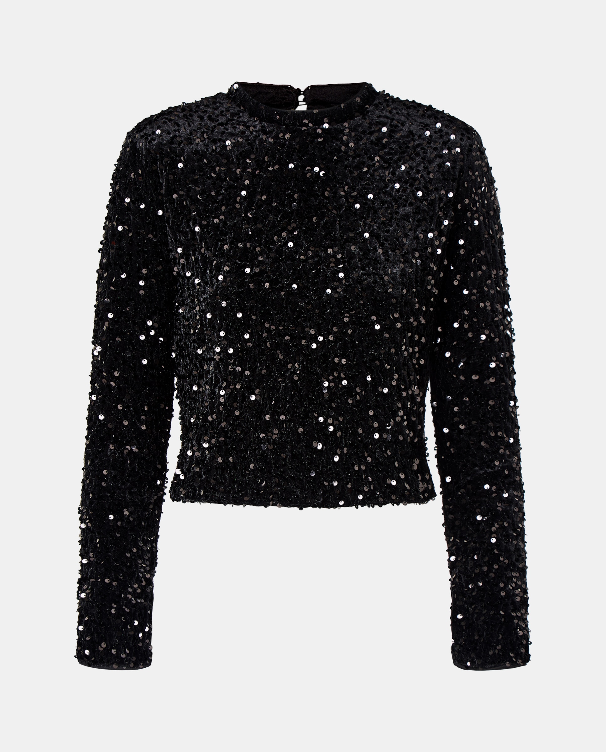 Top de mulher com lantejoulas Preto-5