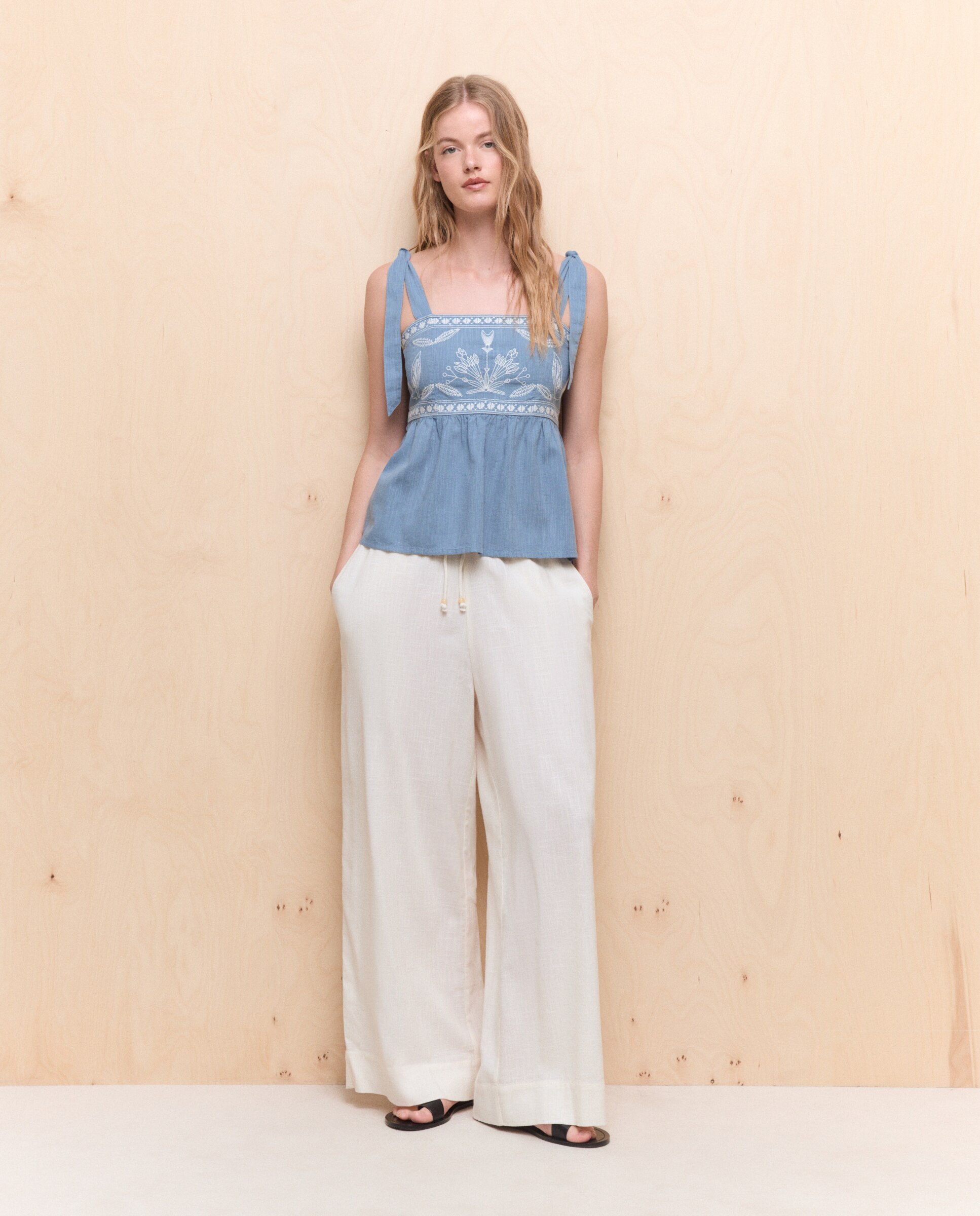 Top de mujer bordado - Easy Wear - 471 Índigo 471 Índigo-2