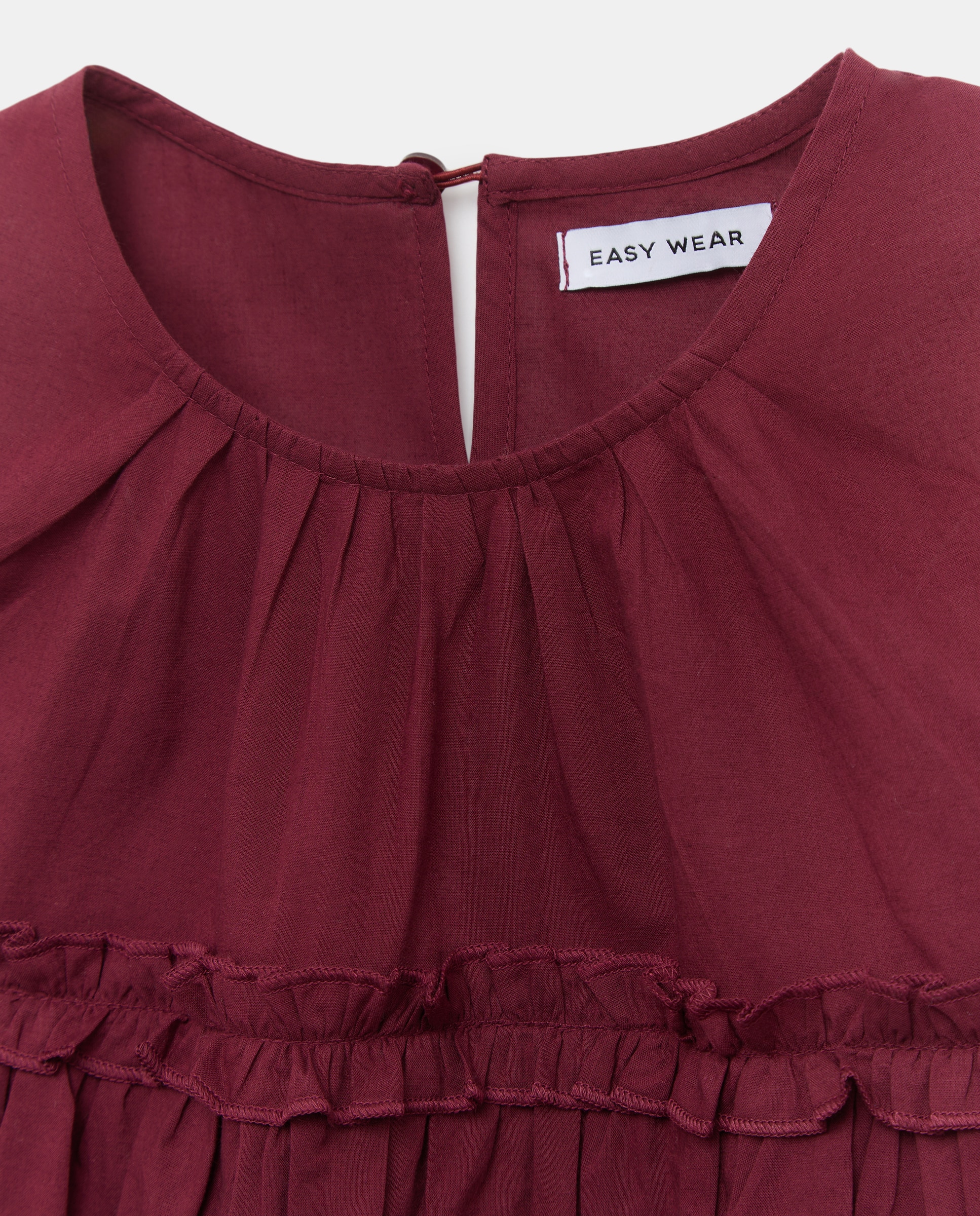 Top sin mangas liso de mujer - Easy Wear - Burdeos Burdeos-5