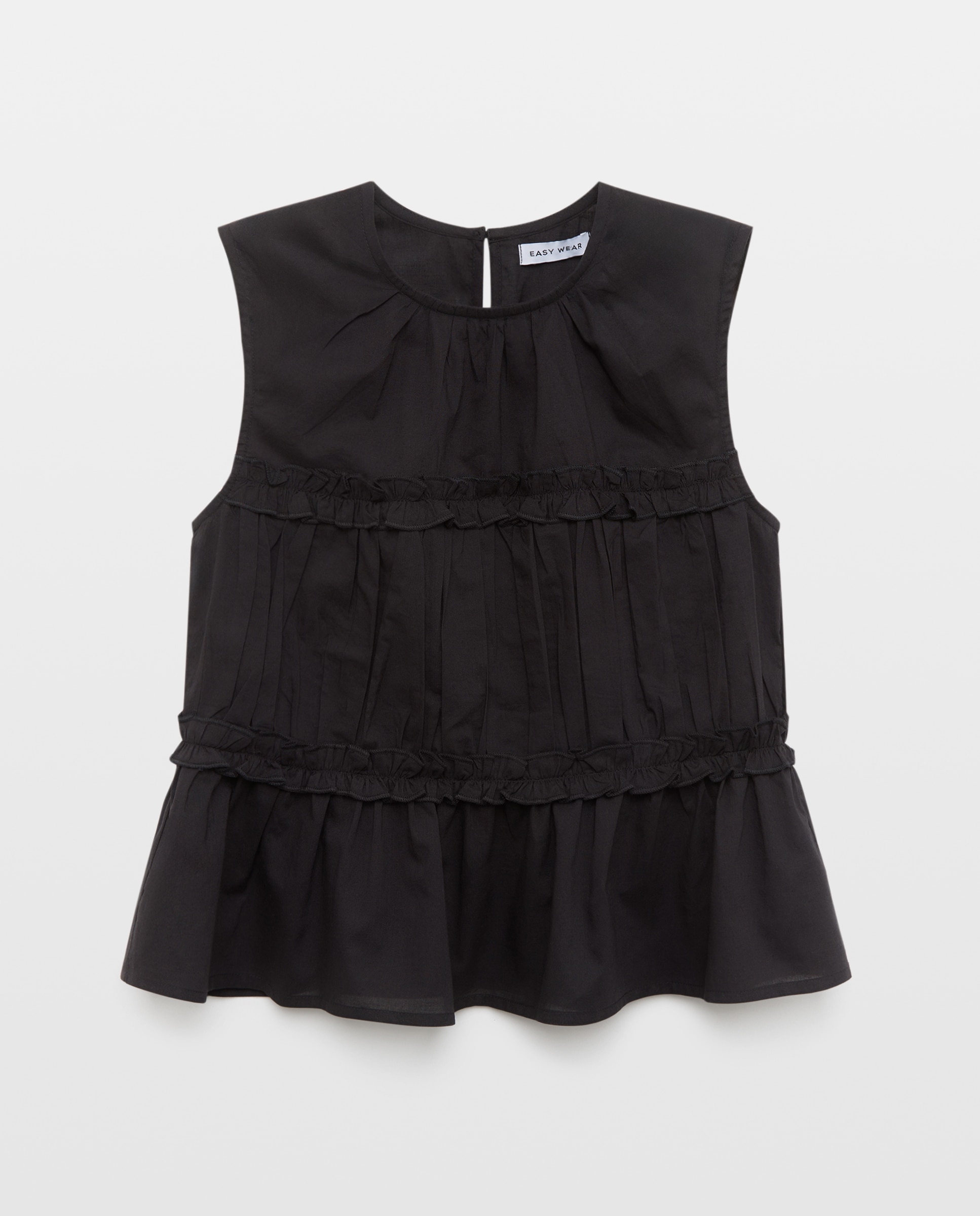 Top Liso sem Mangas Preto-5
