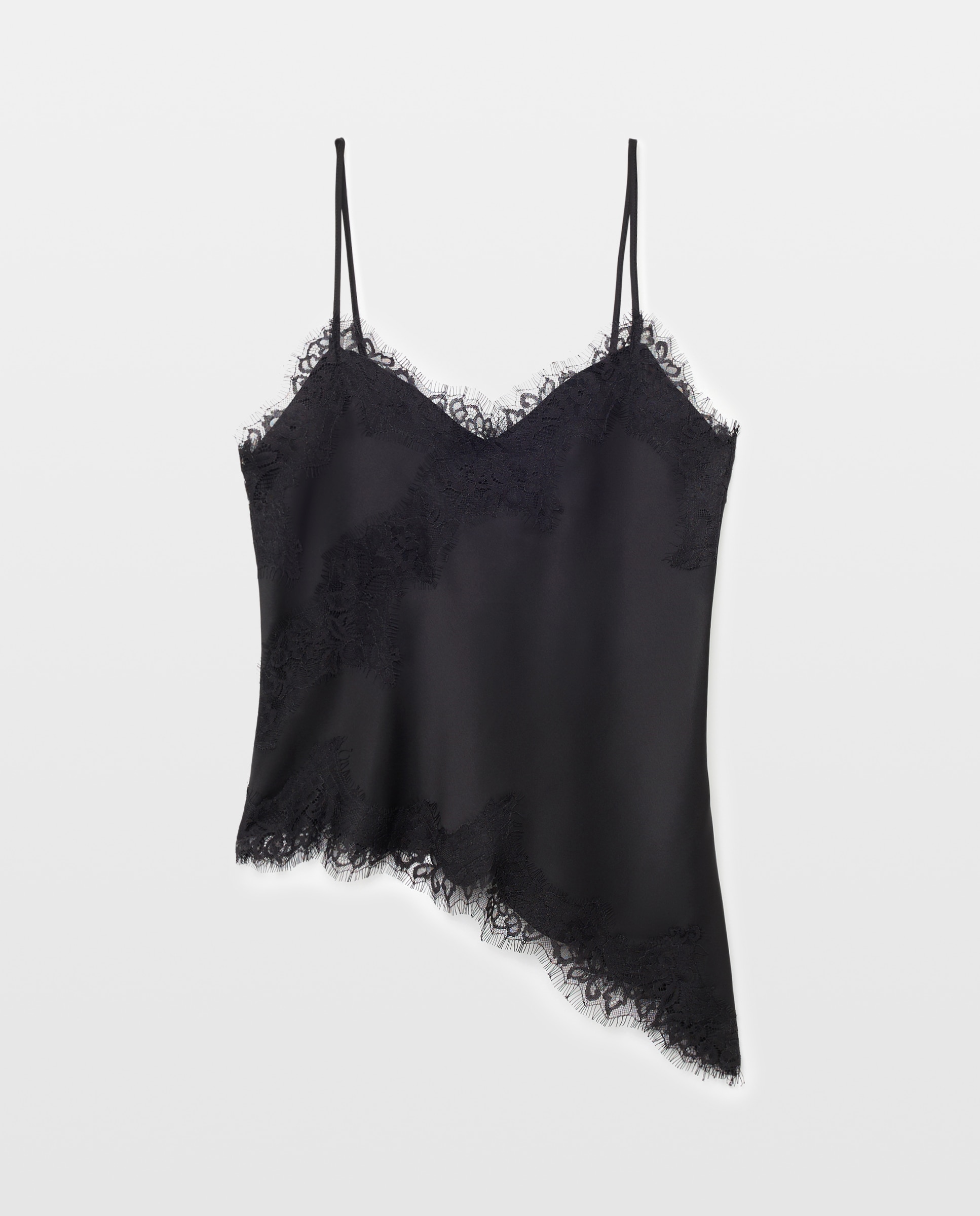 Top de mujer satinado tirantes encaje - Easy Wear - Negro Negro-4