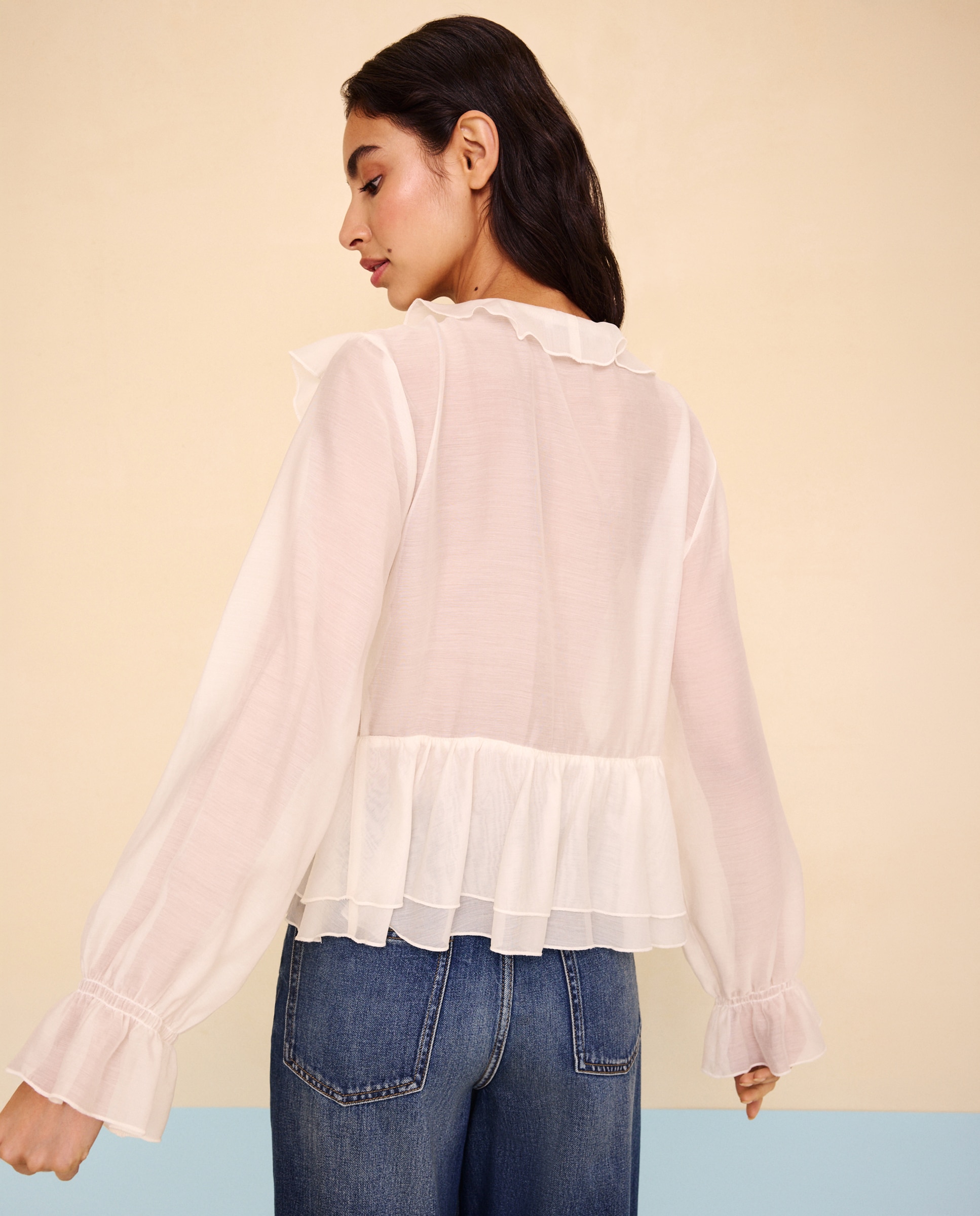 Top de mujer peplum - Easy Wear - 120 Crudo 120 Crudo-3