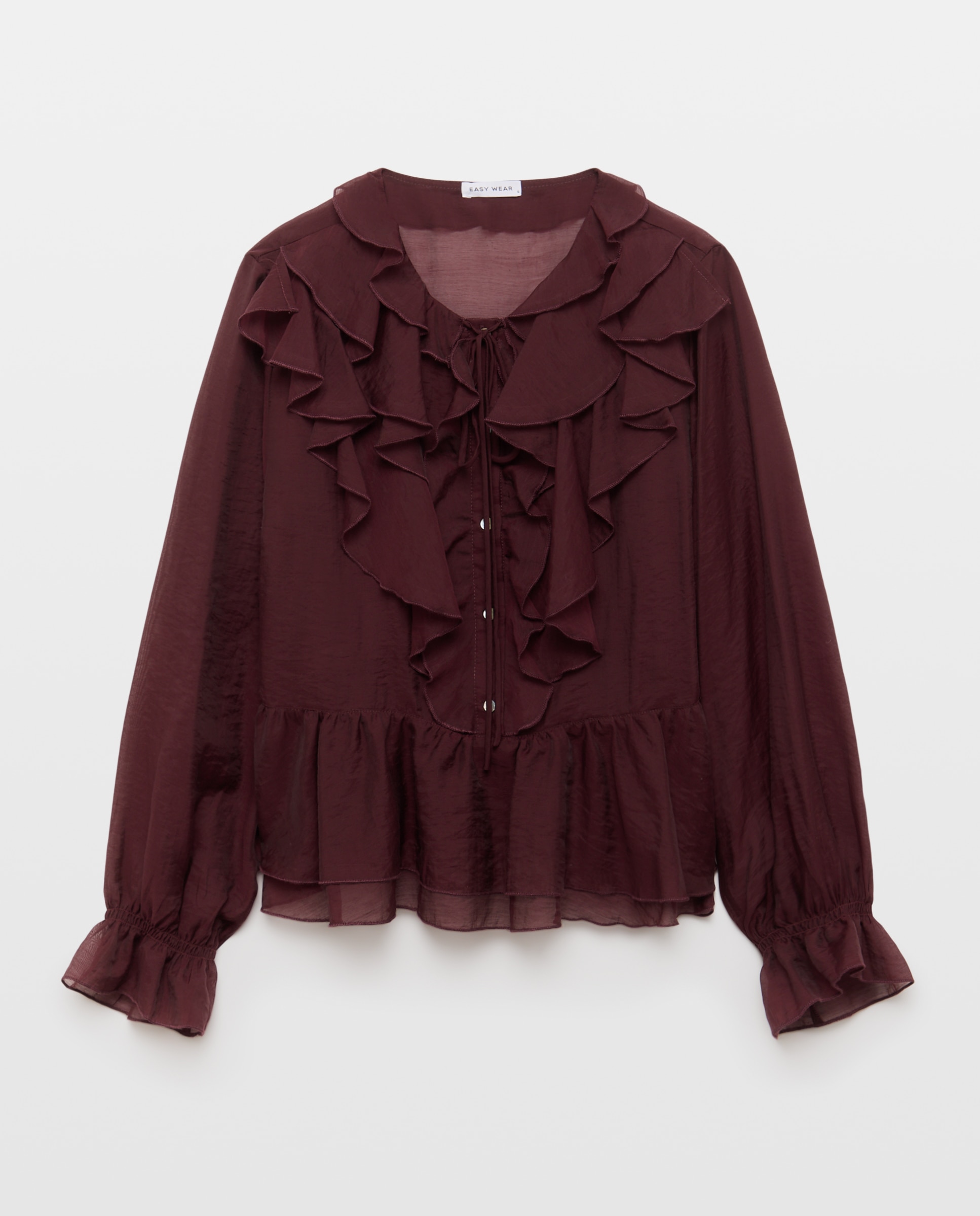 Top com Peplum Bordeaux-4