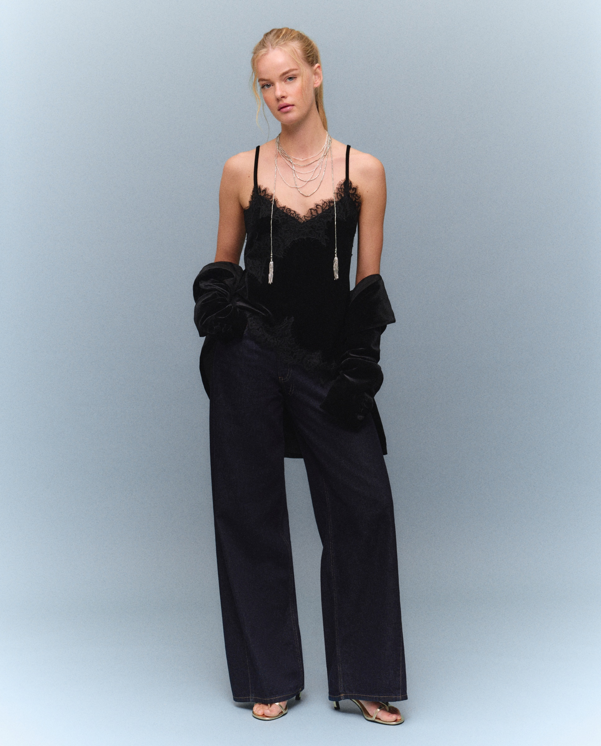 Imagen 1 de Top lencero terciopelo - Easy Wear - Negro Negro