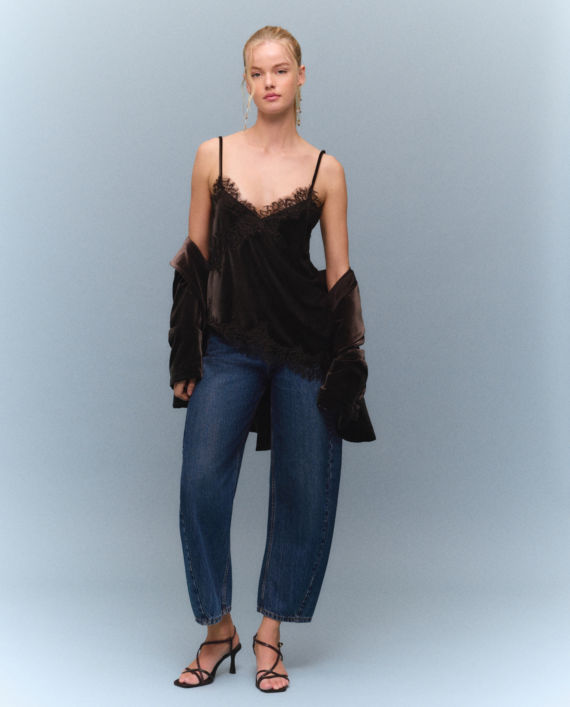 Imagen 1 de Top lencero terciopelo - Easy Wear - Chocolate Chocolate