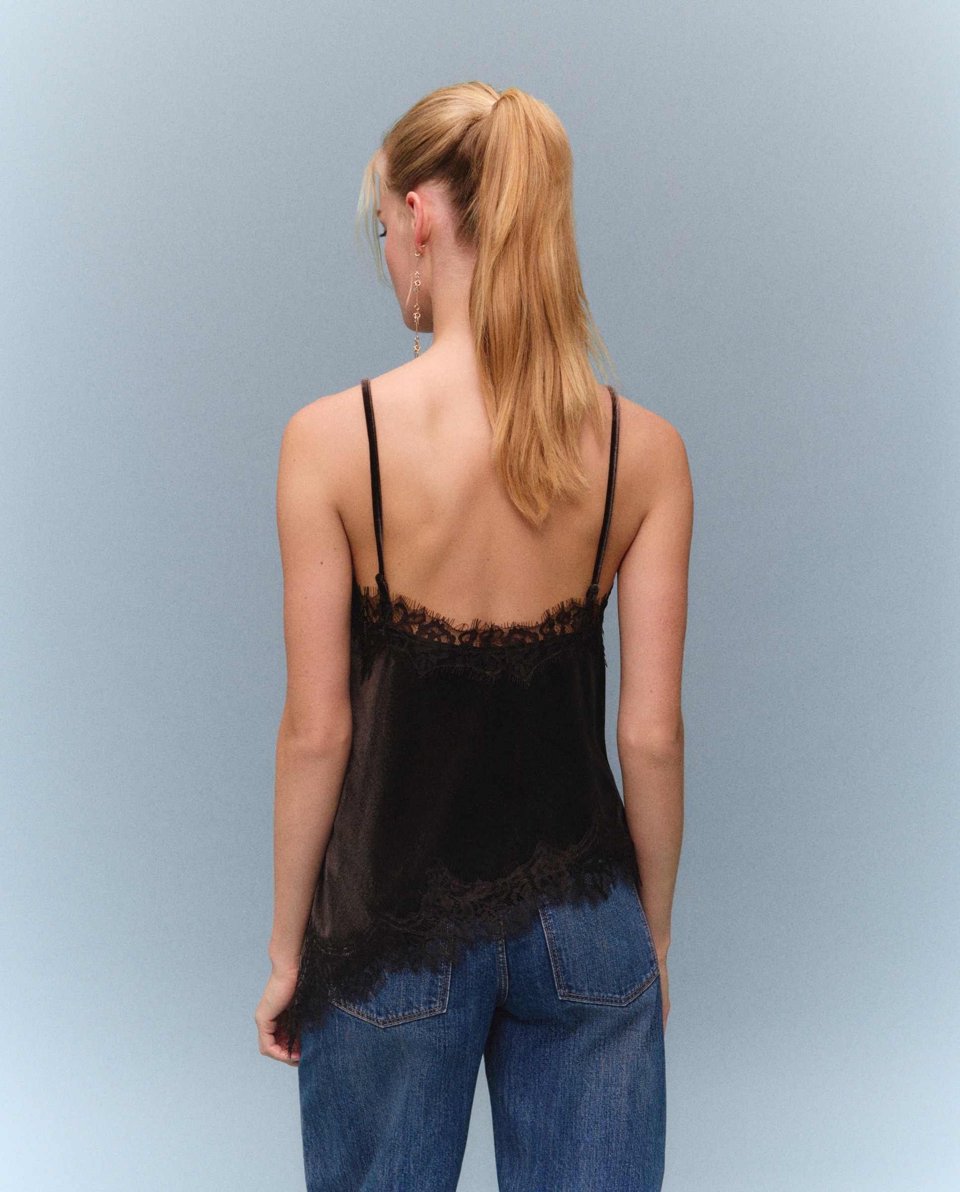 Imagen 3 de Top lencero terciopelo - Easy Wear - Chocolate Chocolate
