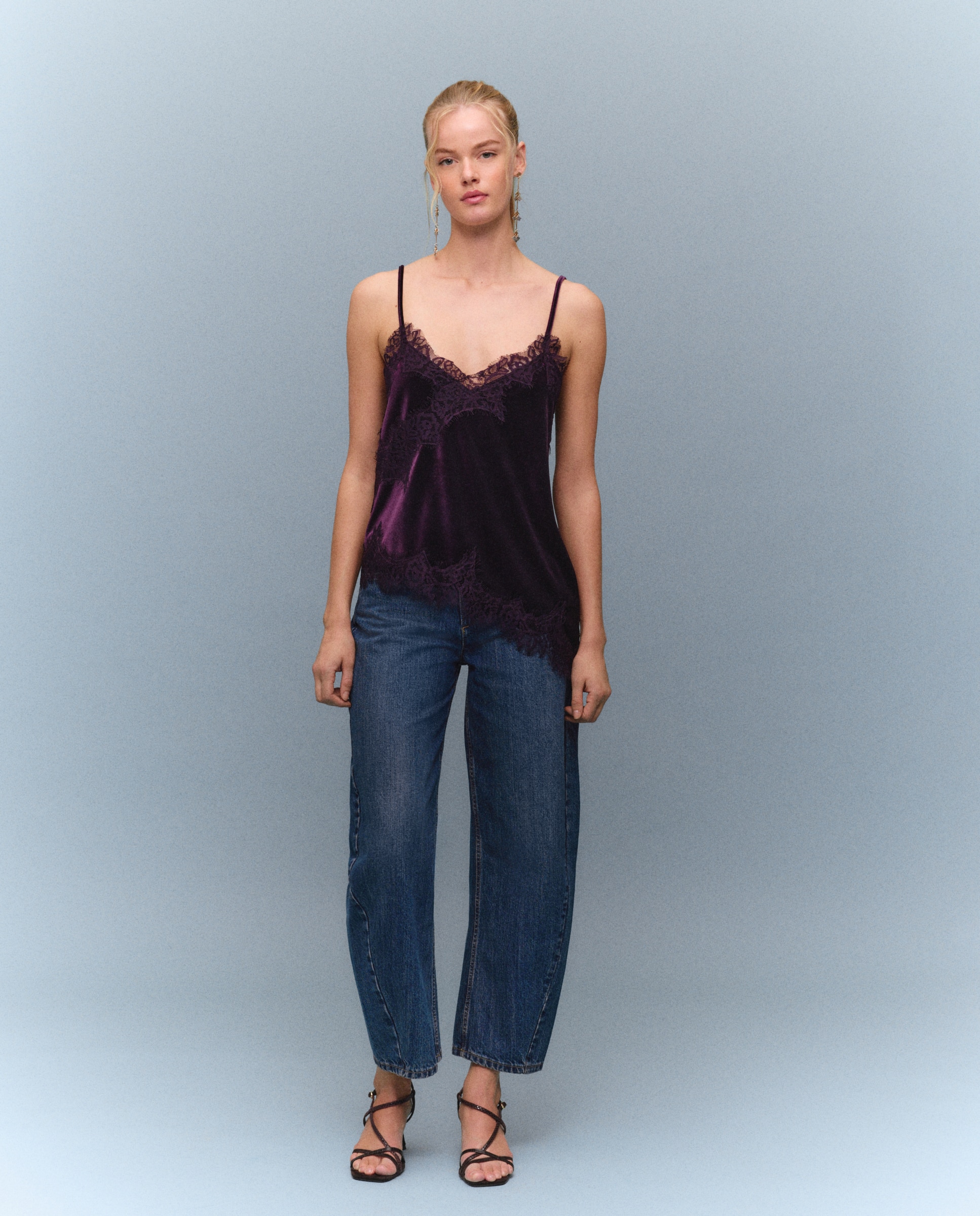 Imagen 2 de Top lencero terciopelo - Easy Wear - Burdeos Burdeos