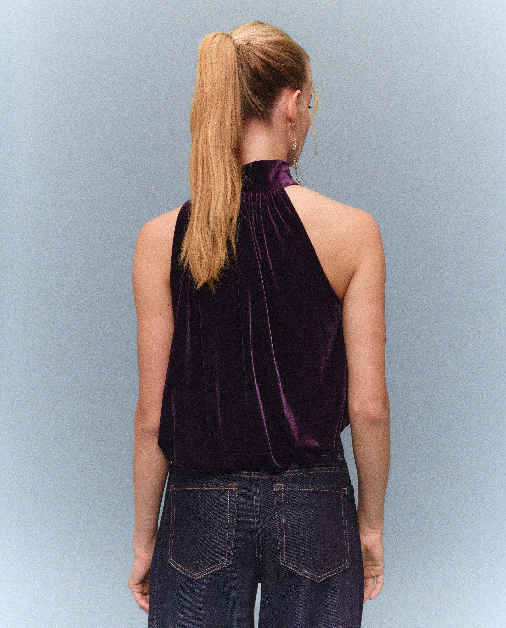 Imagen 4 de Top globo terciopelo - Easy Wear - Burdeos Burdeos