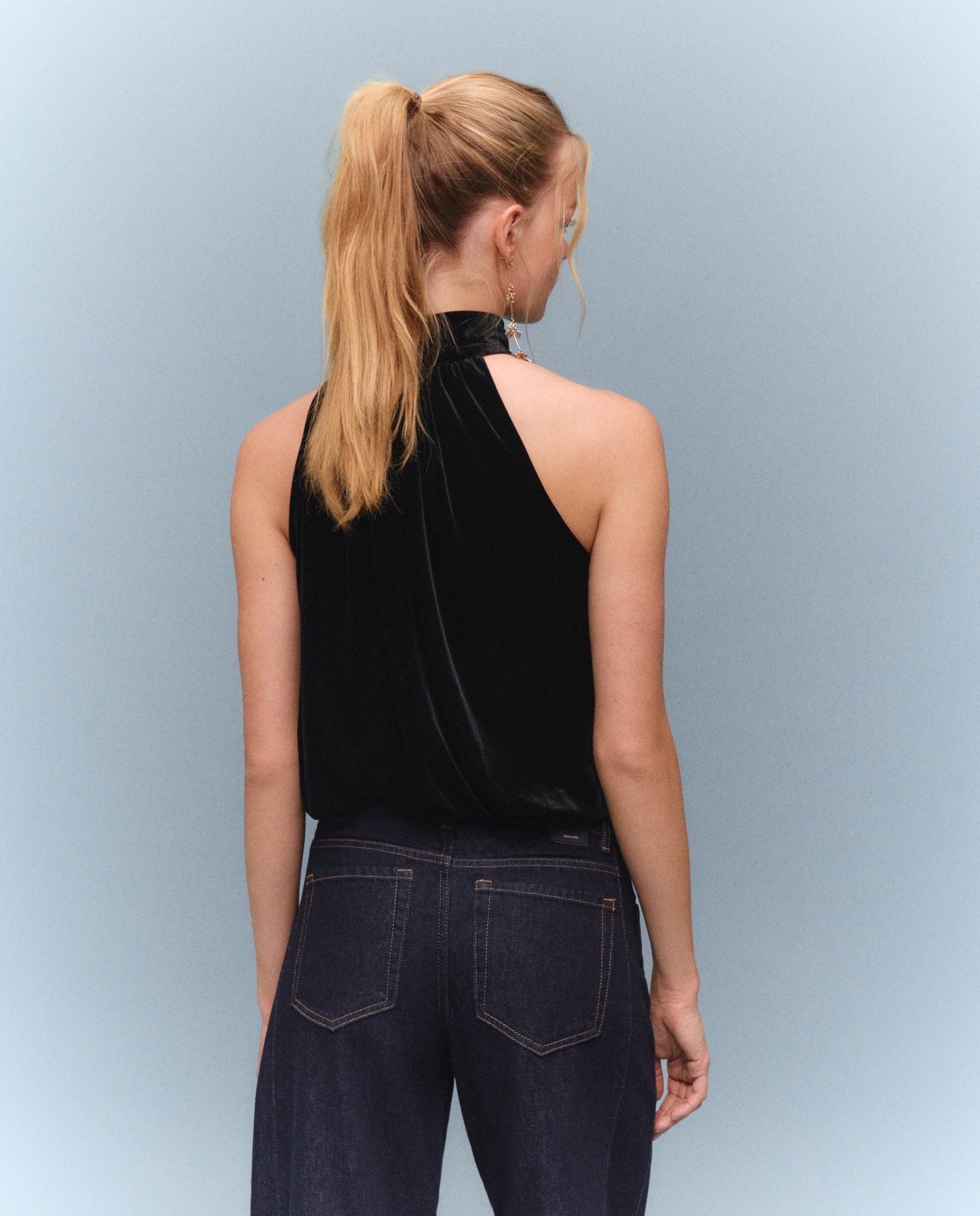 Imagen 3 de Top globo terciopelo - Easy Wear - Negro Negro