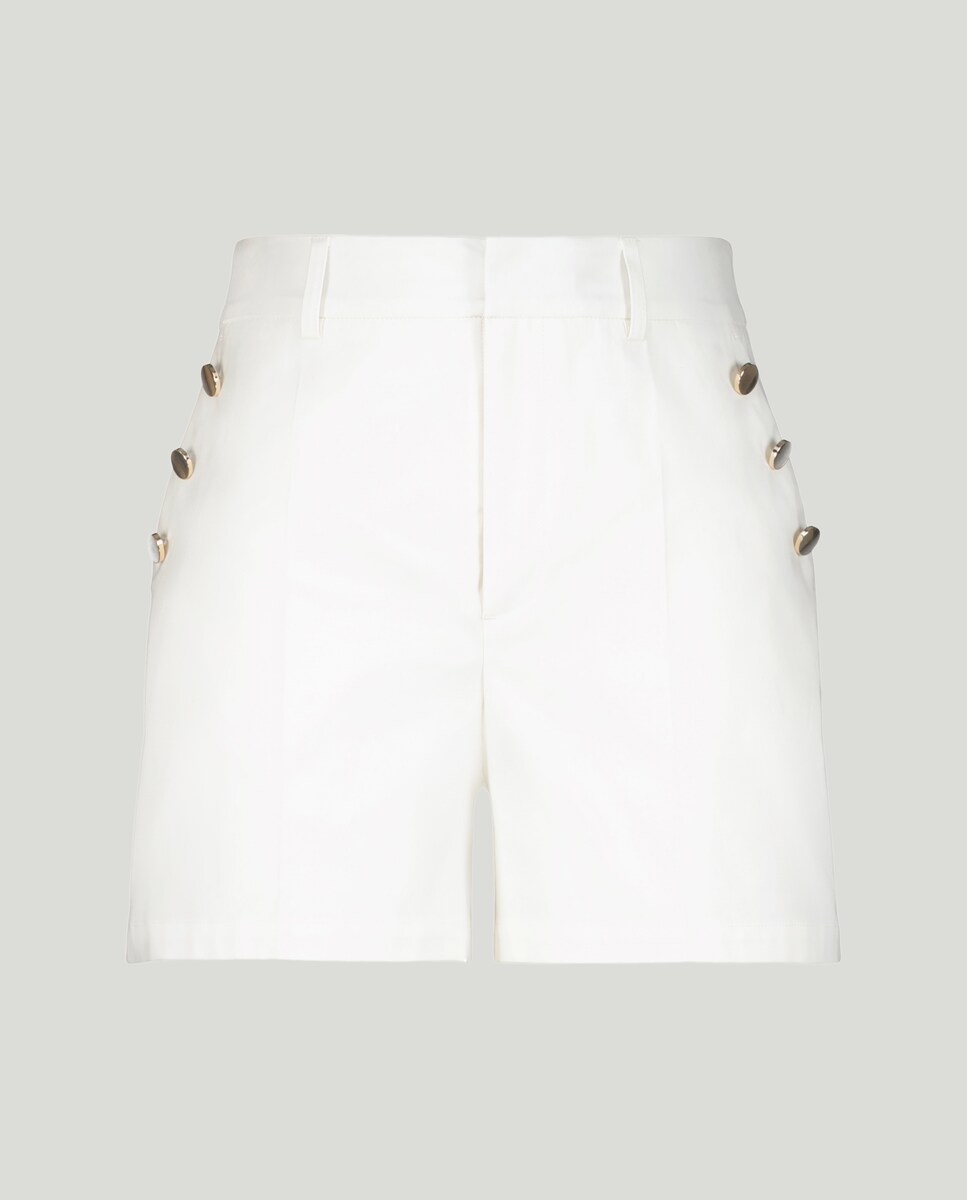 Bermudas com Botões Dourados 120 Cru-4