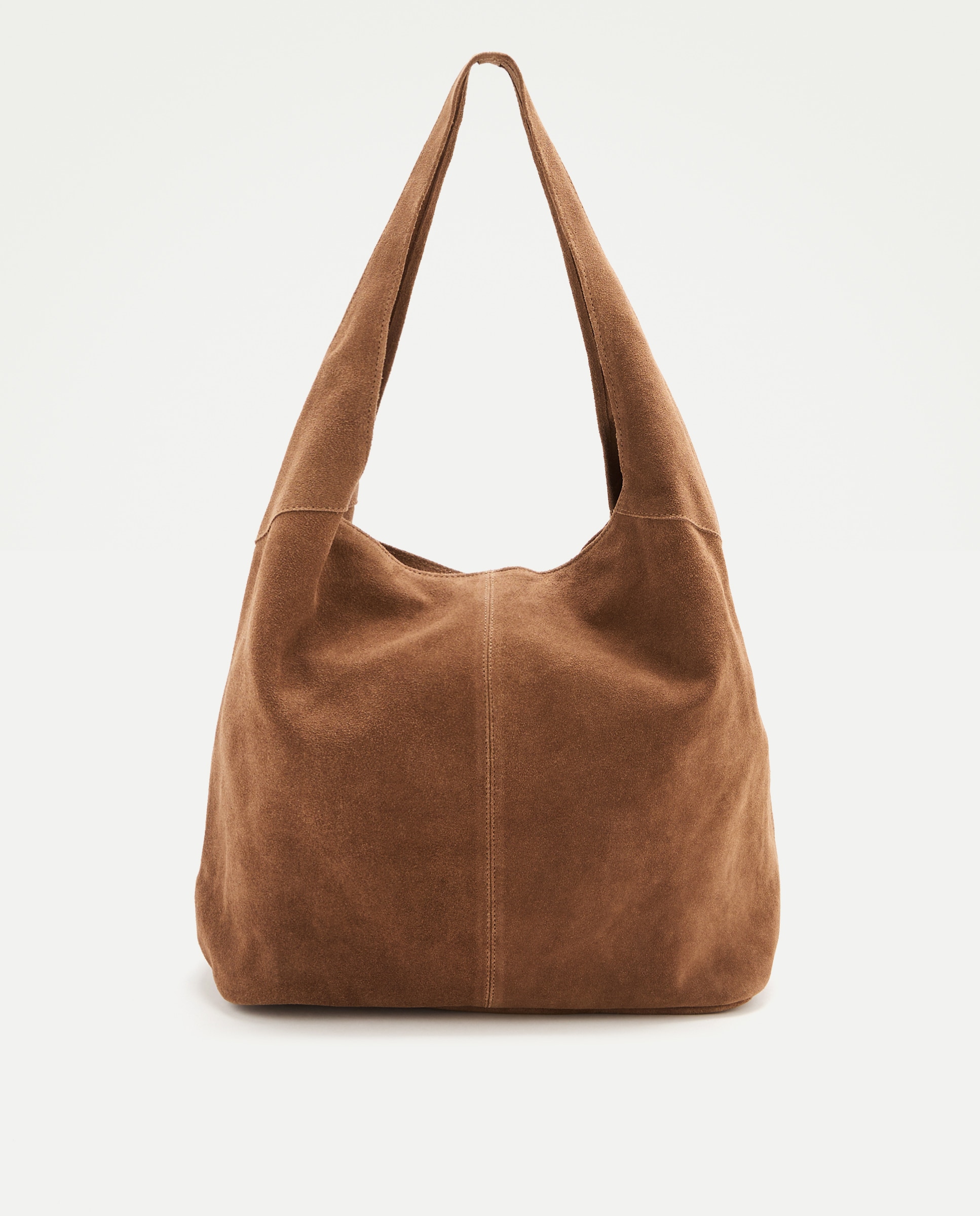 Hobo de piel con cremallera - Easy Wear - Marrón Marrón-1