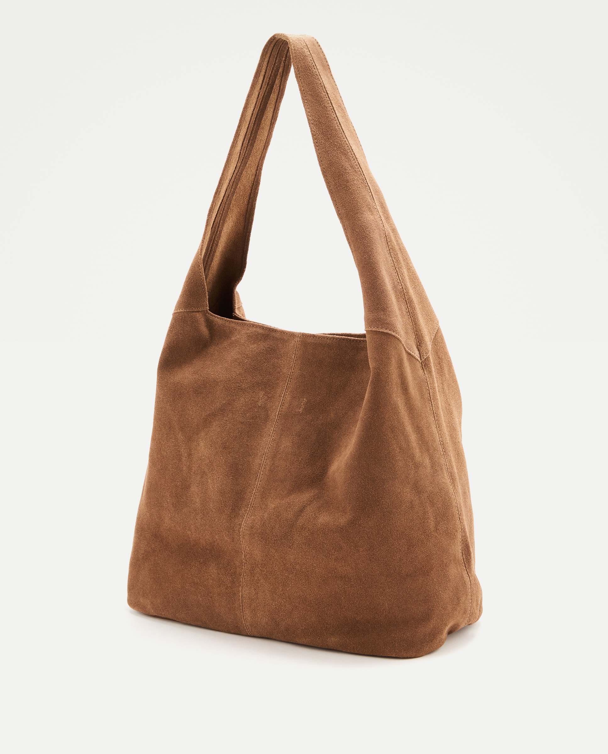 Hobo de piel con cremallera - Easy Wear - Marrón Marrón-2