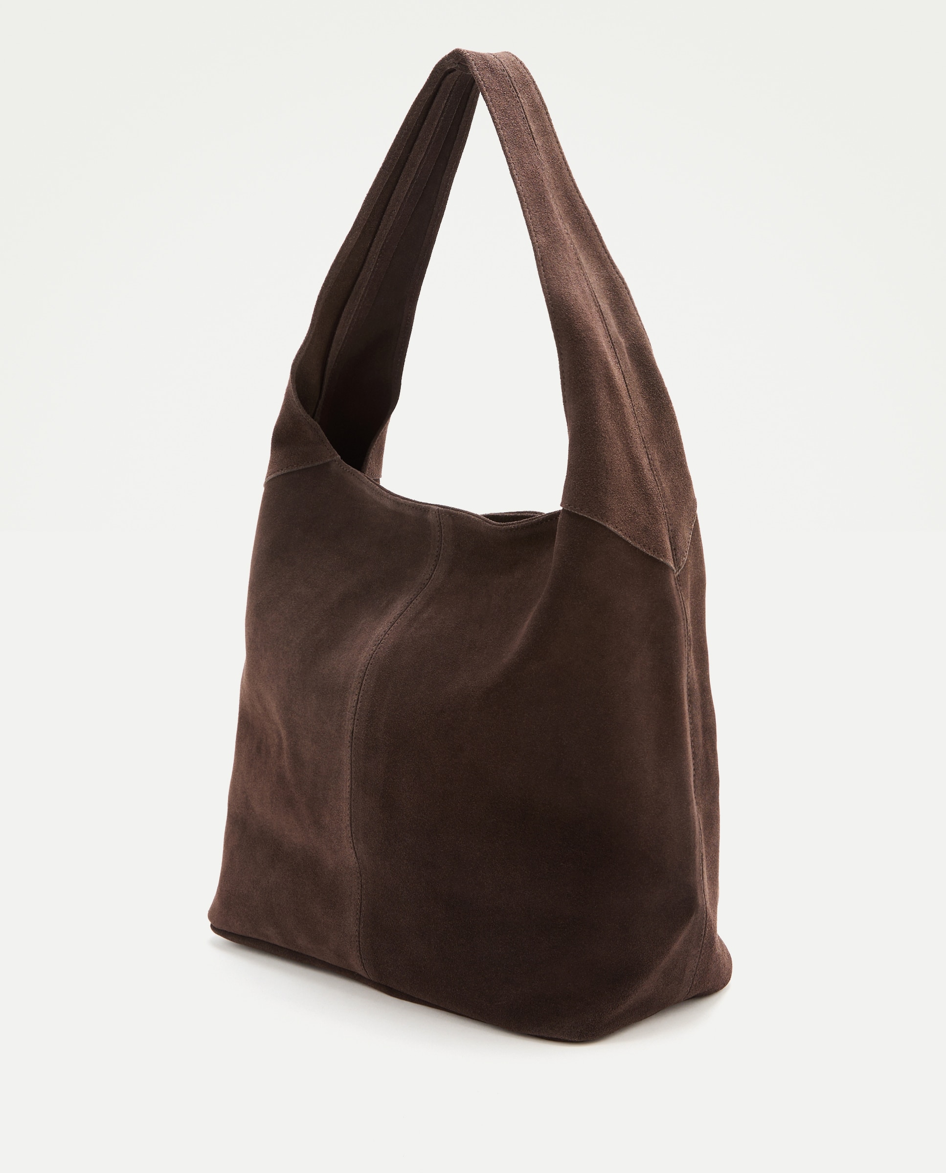 Mala Hobo com Fecho de Correr e em Pele Chocolate-2