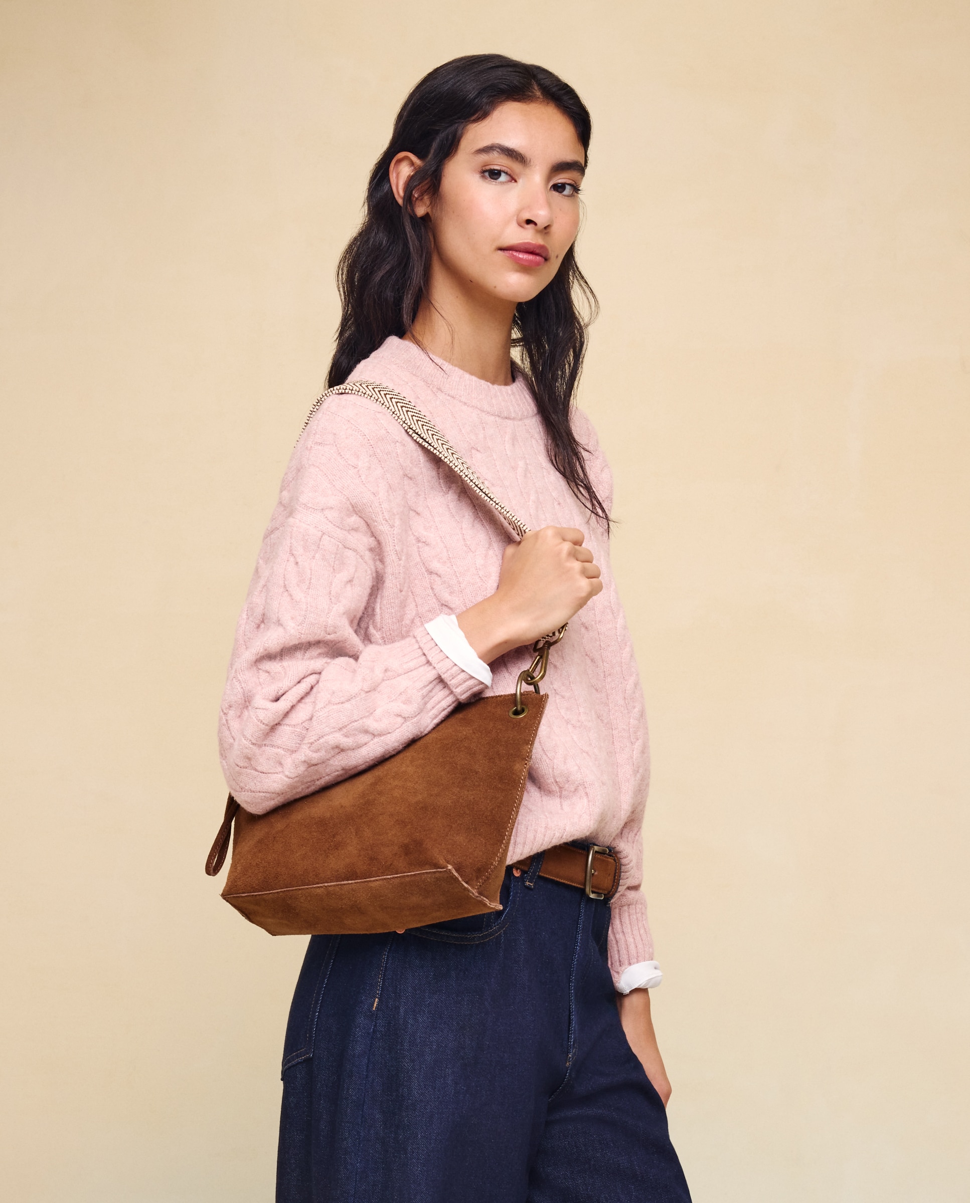 Bandolera de piel - Easy Wear - Marrón Marrón-5