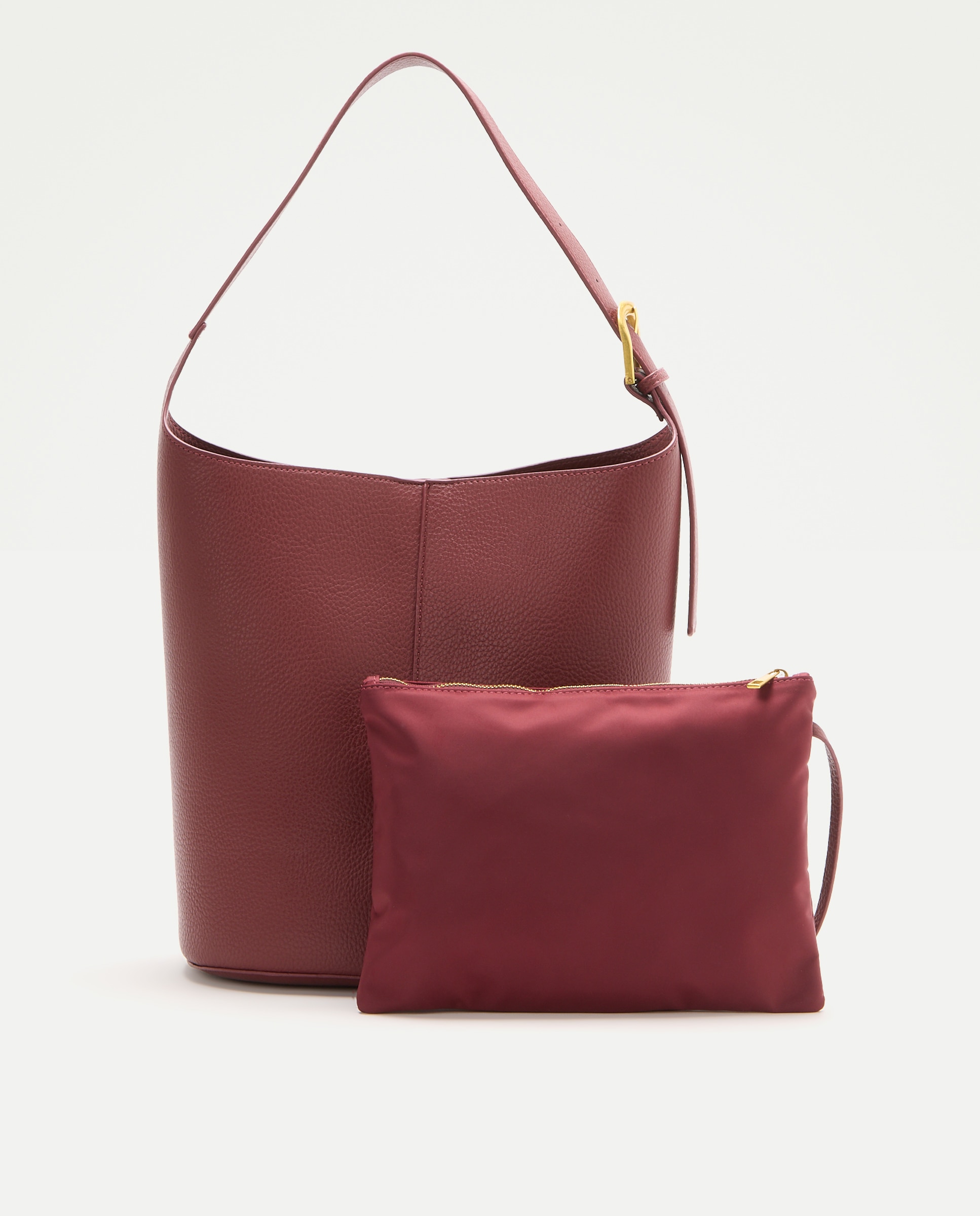 Saco com Fivela Bordeaux-3