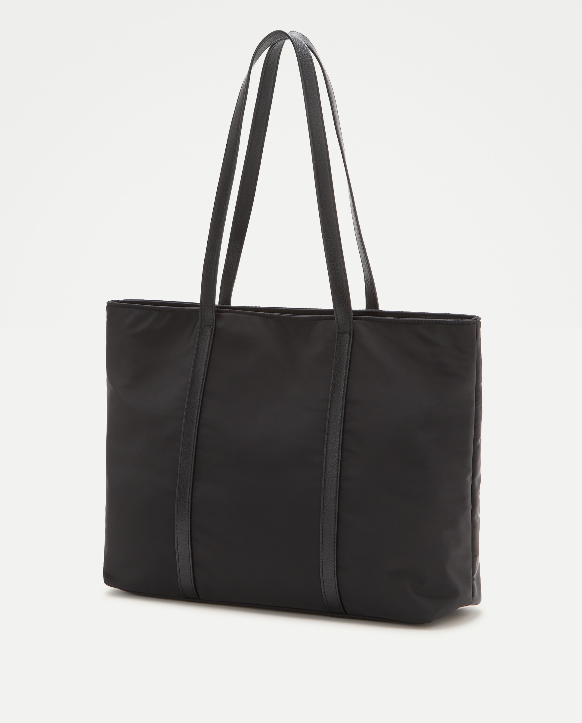 Mala Shopper Cruzada de Nylon Preto-2
