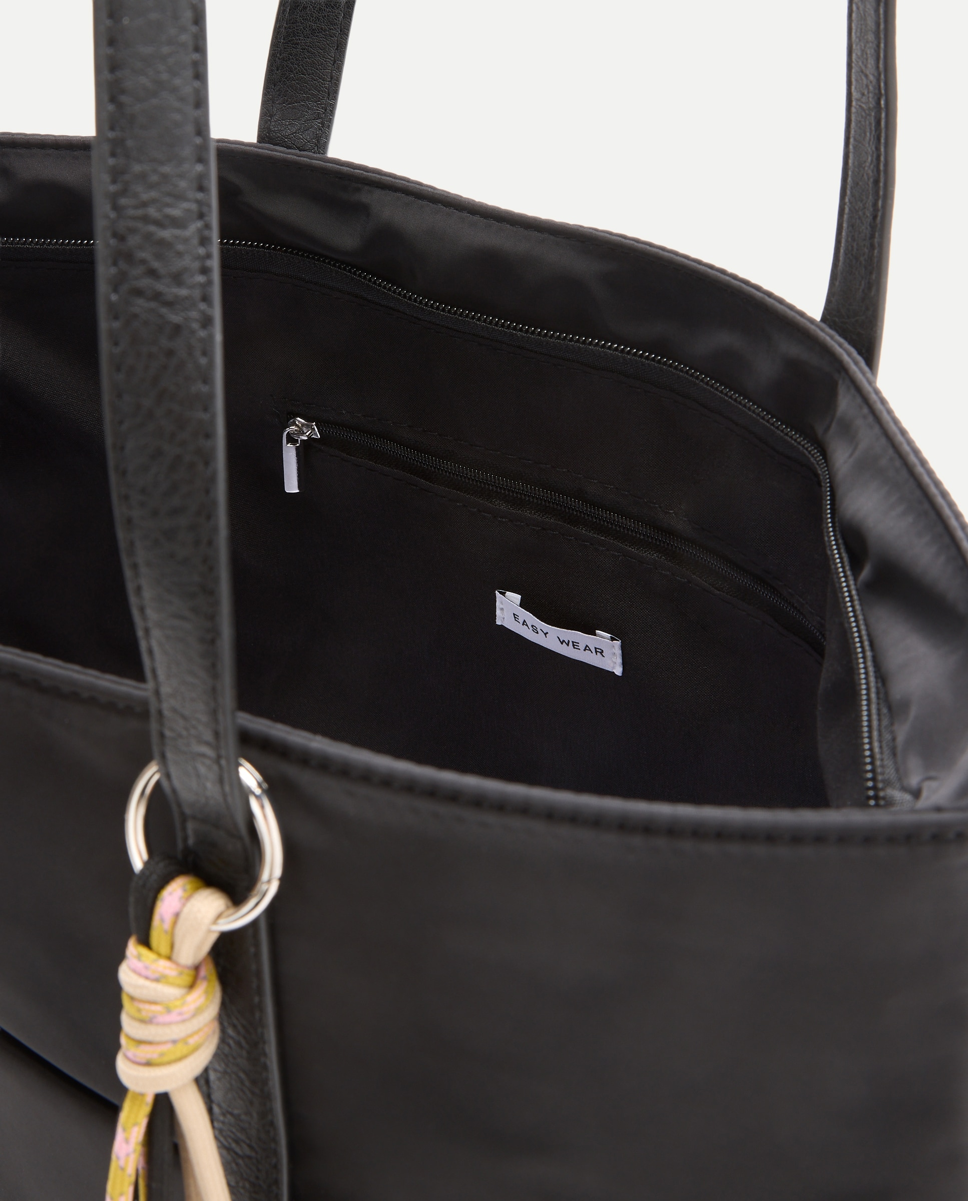 Mala Shopper Cruzada de Nylon Preto-3