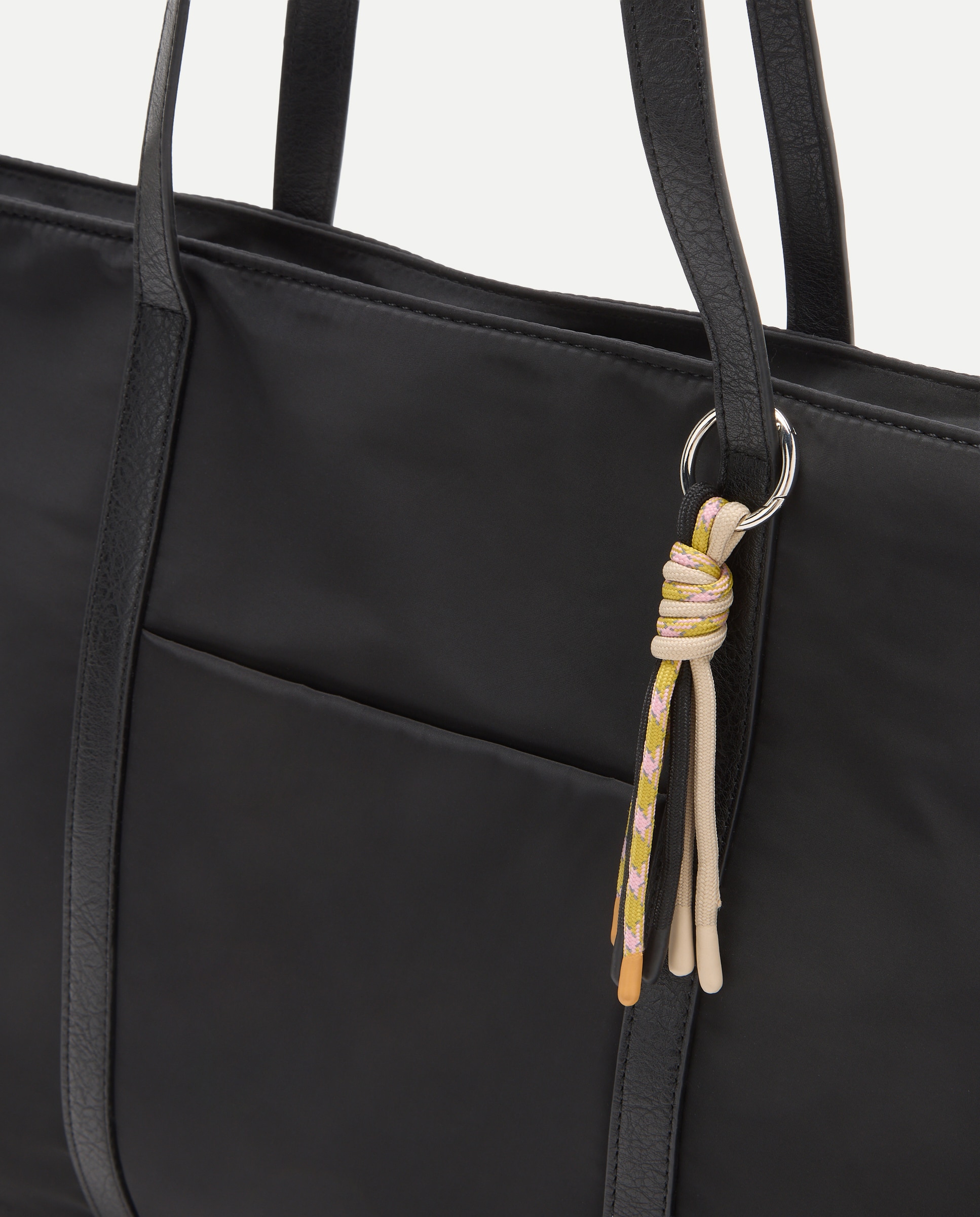 Mala Shopper Cruzada de Nylon Preto-4