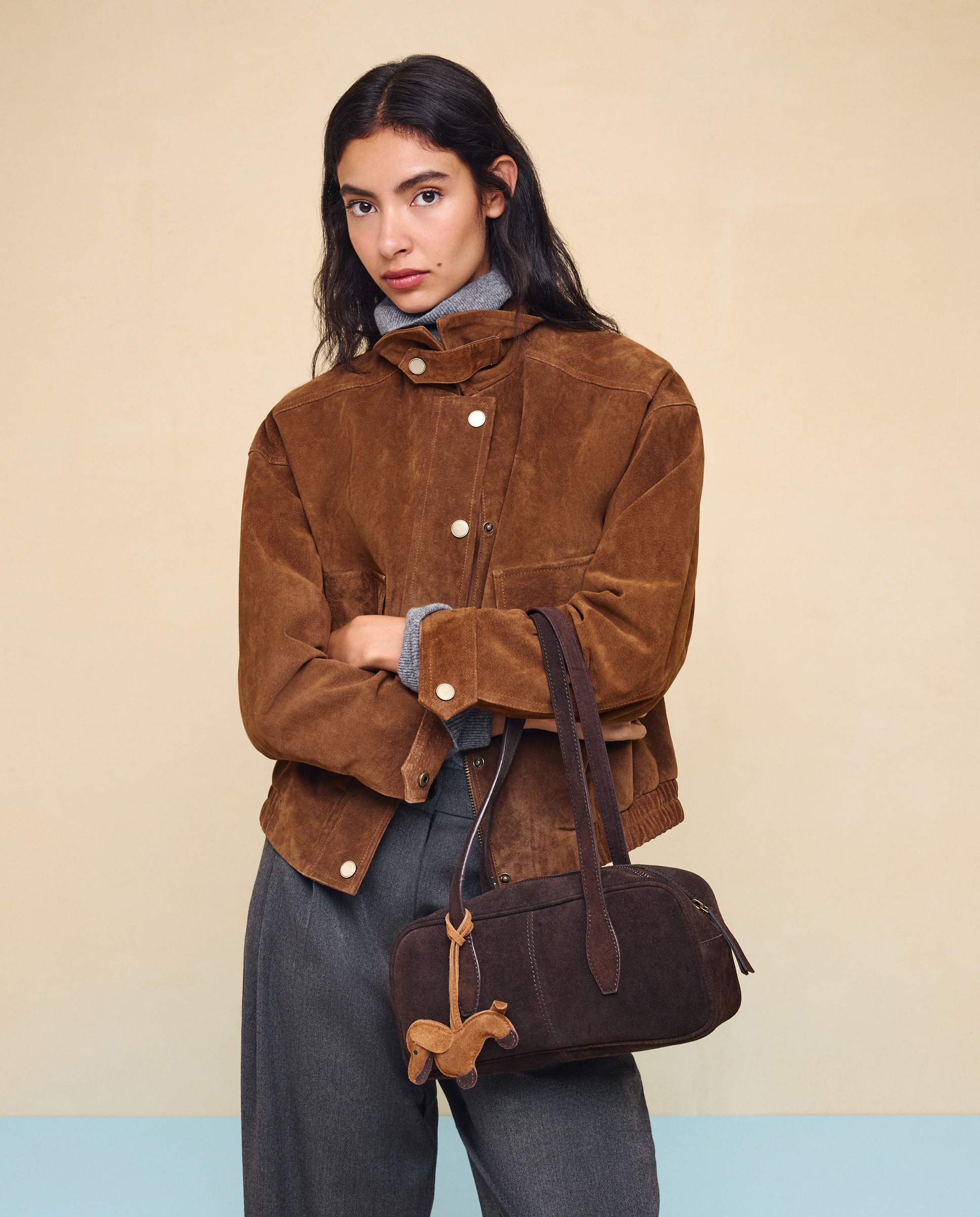 Bolso baguette piel - Easy Wear - Chocolate Chocolate-5
