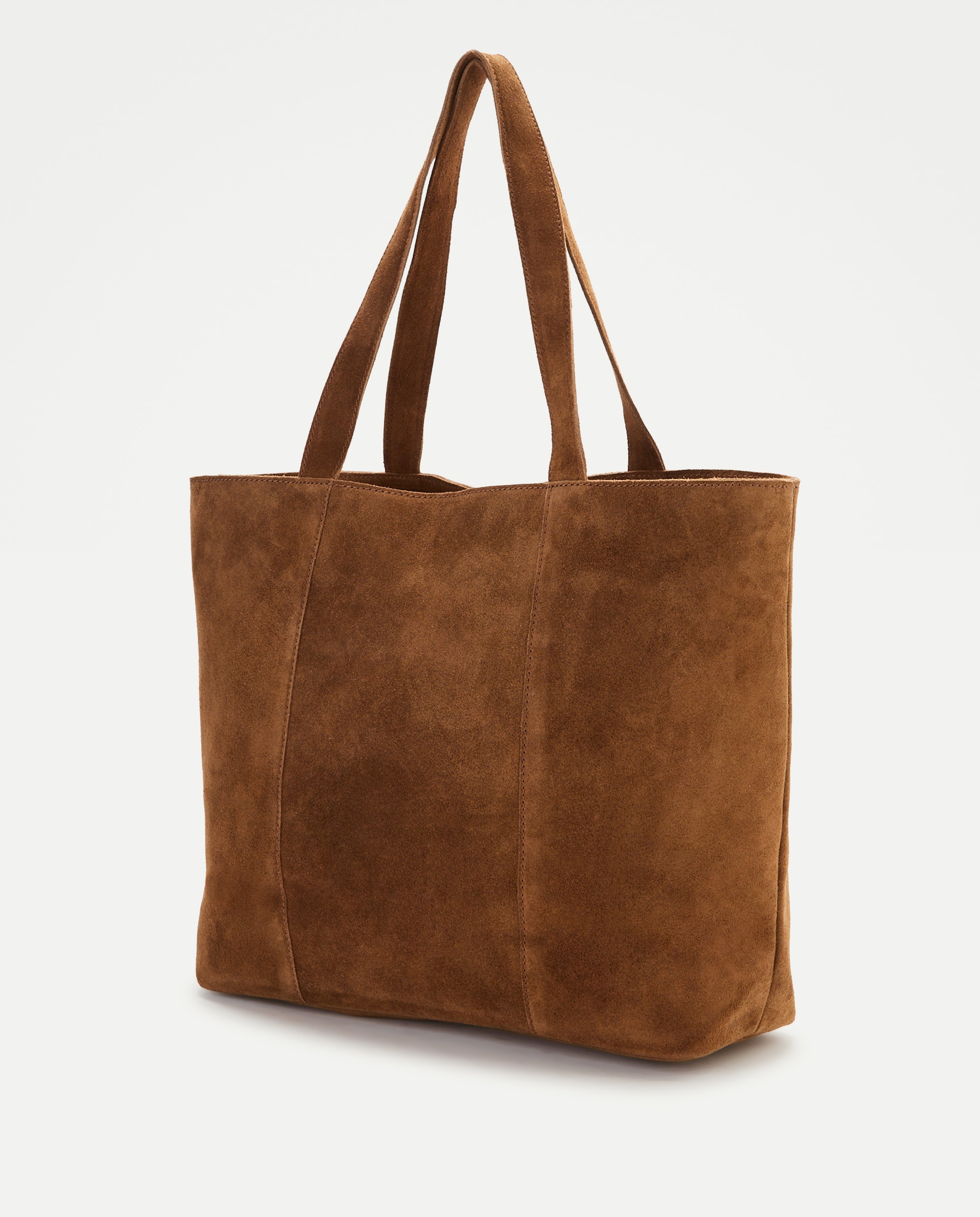 Mala Shopper em Pele com Tachas Castanho-2