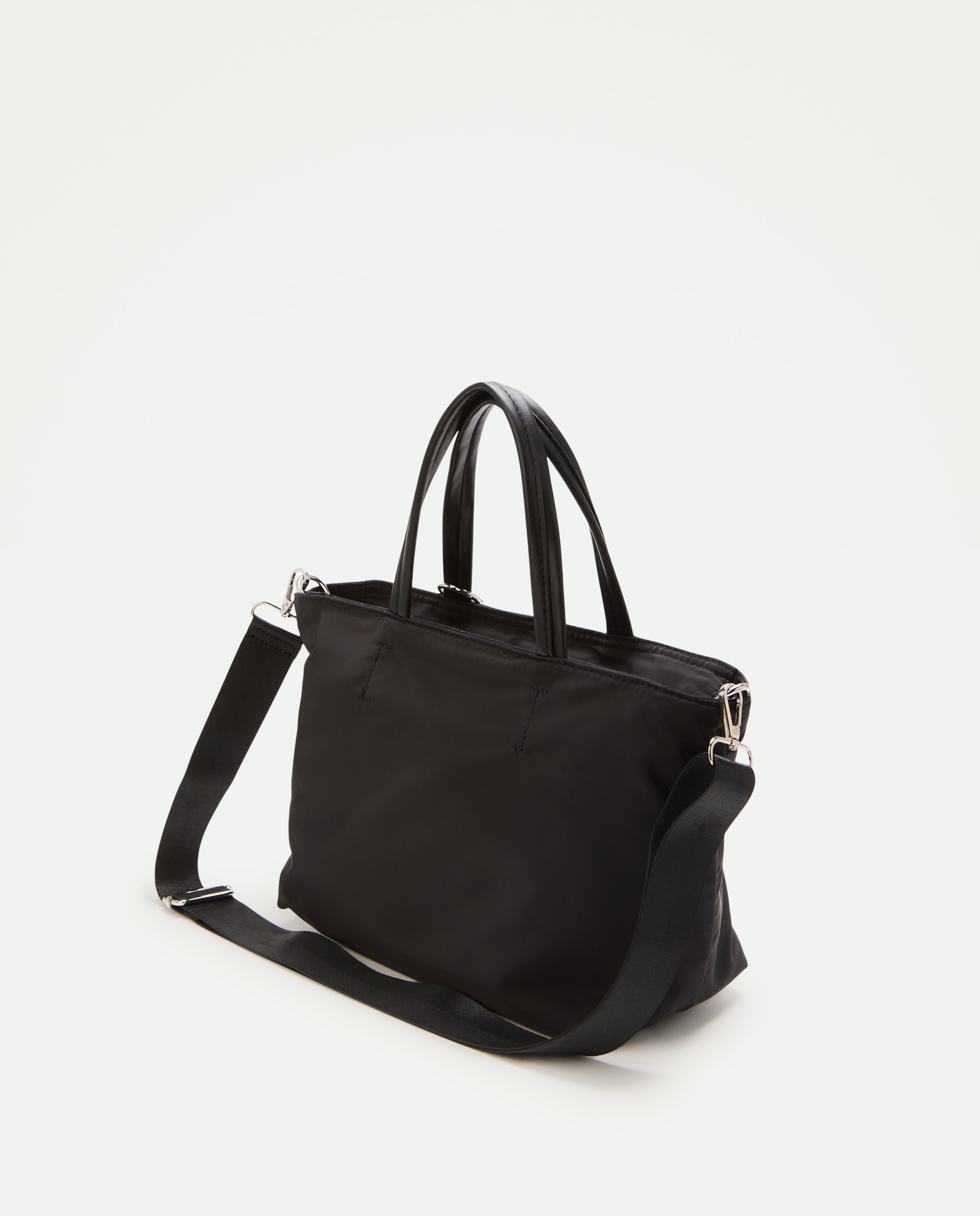 Mala a Tiracolo de Nylon Preto-2
