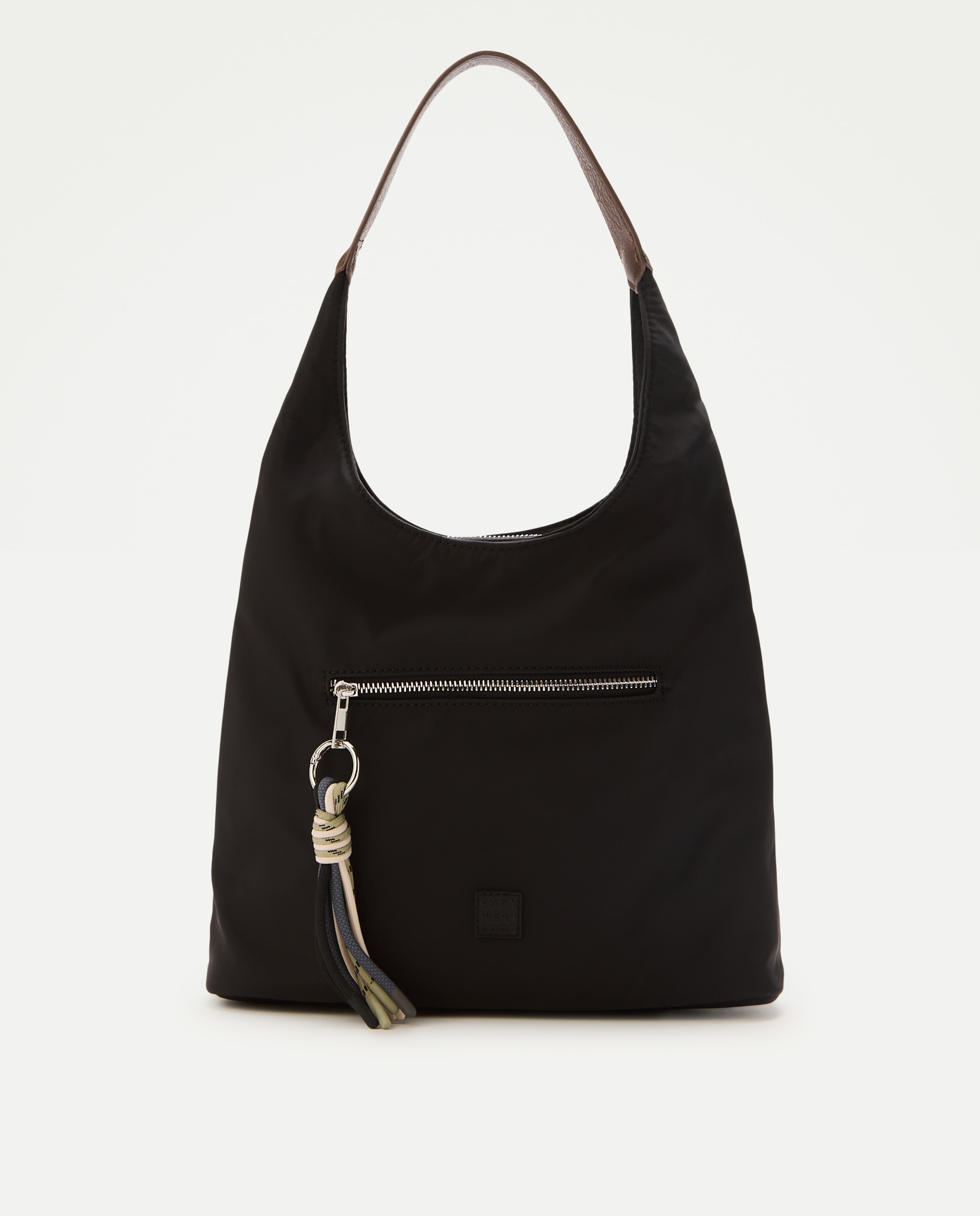 Hobo de nylon de mujer - Easy Wear - Negro Negro-1