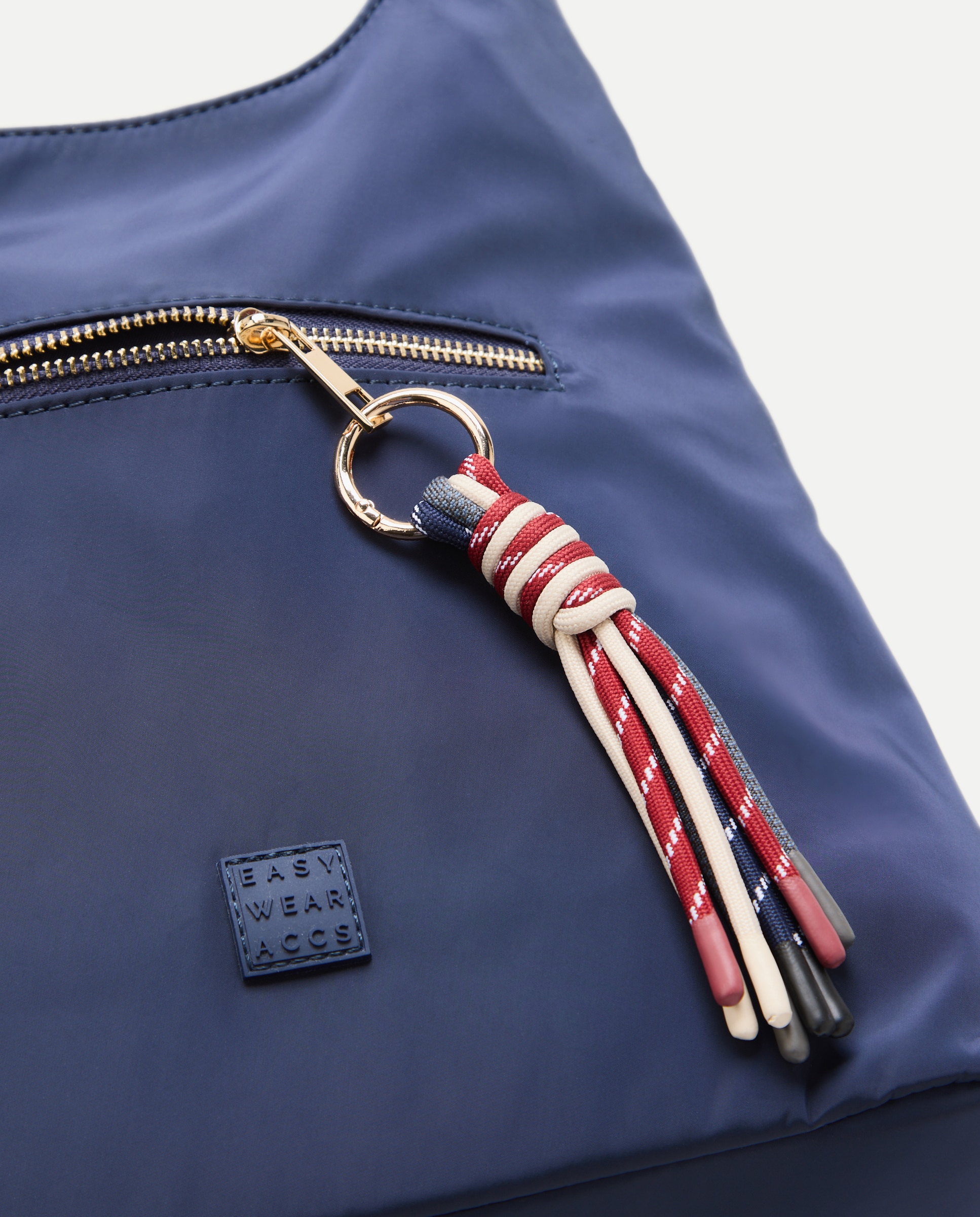 Mala Hobo de Nylon Azul-marinho-4