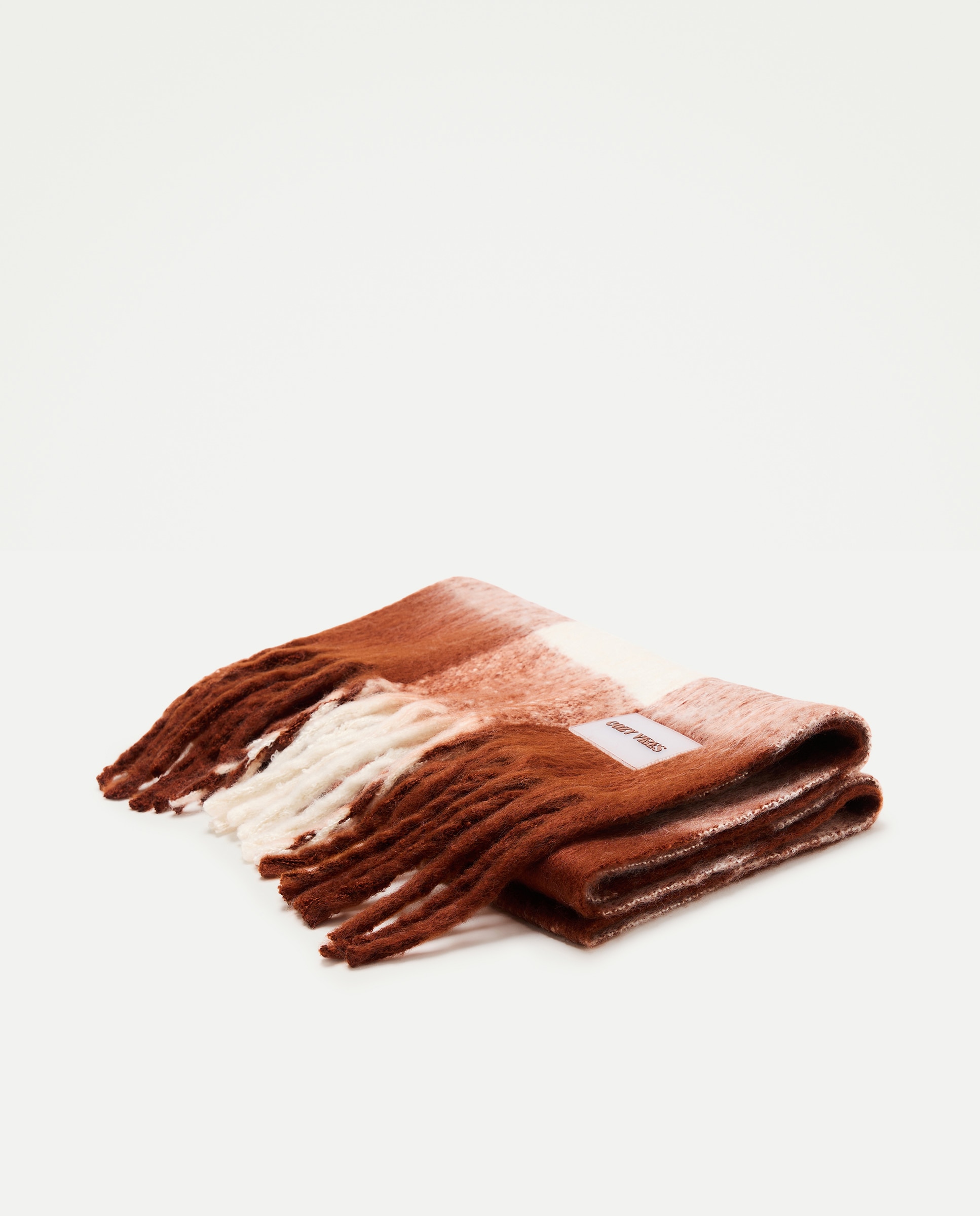 Cachecol aos Quadrados Vichy Chocolate-2