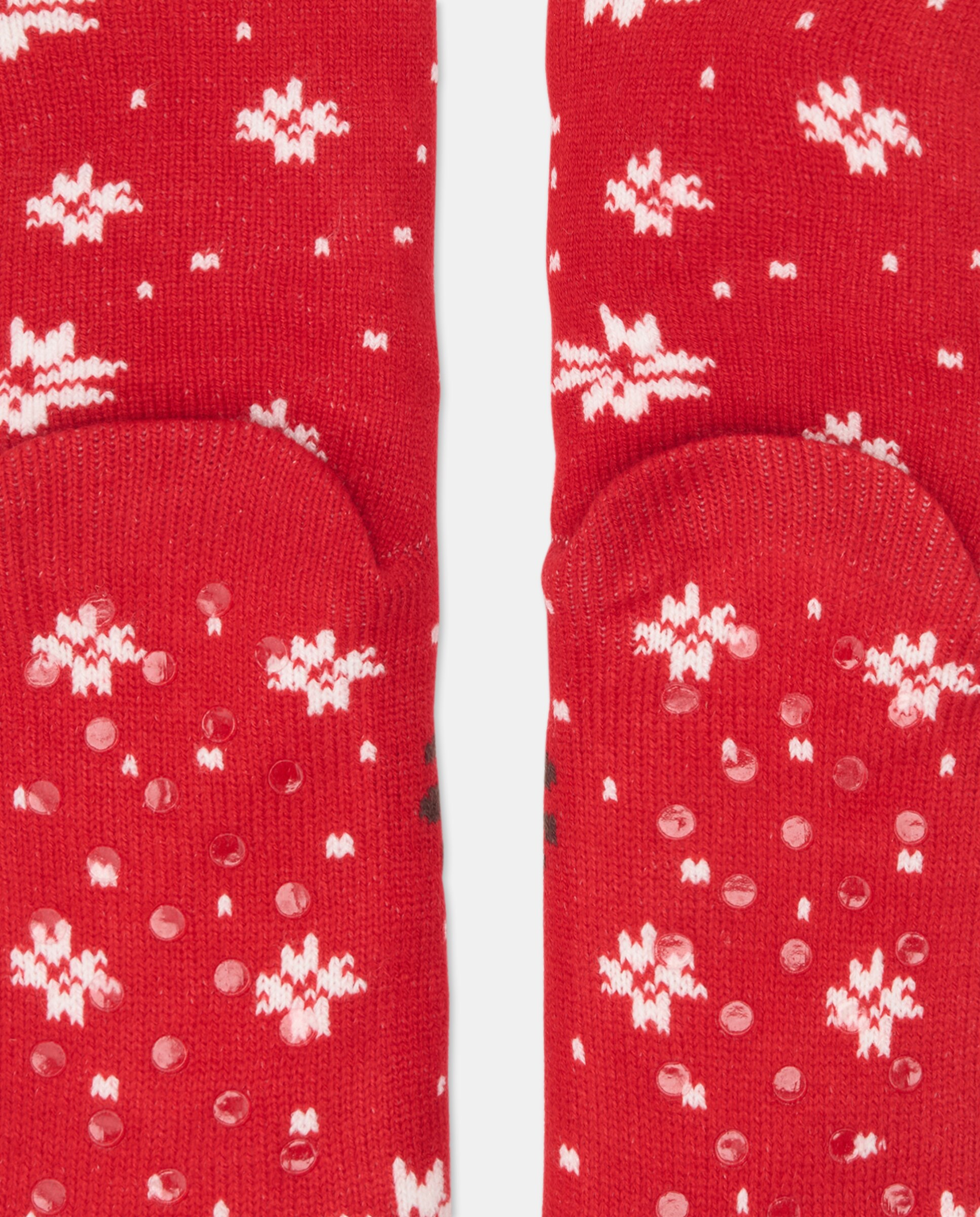 Meias de Poliéster Estampadas 600 Vermelho-4