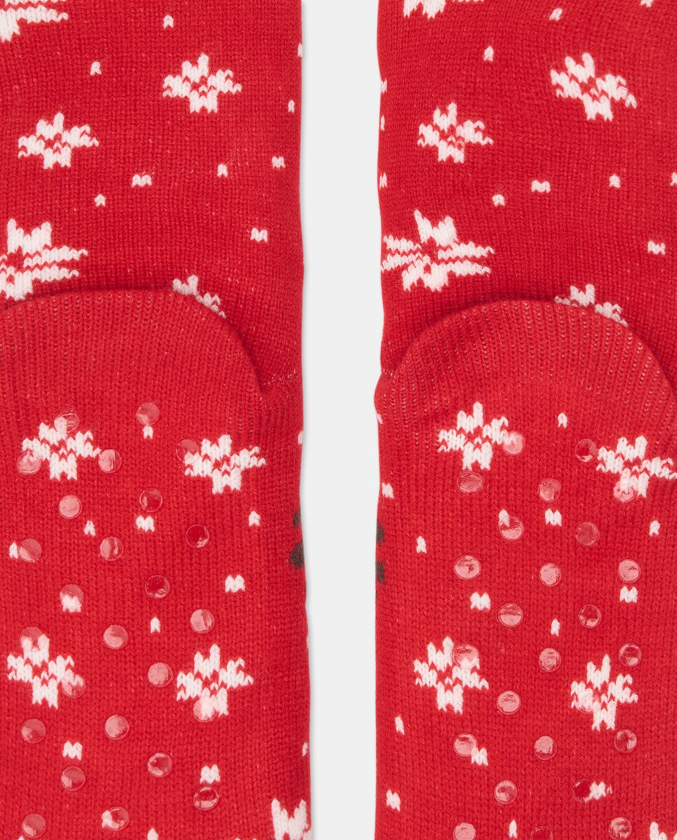Meias de Poliéster Estampadas 600 Vermelho-4