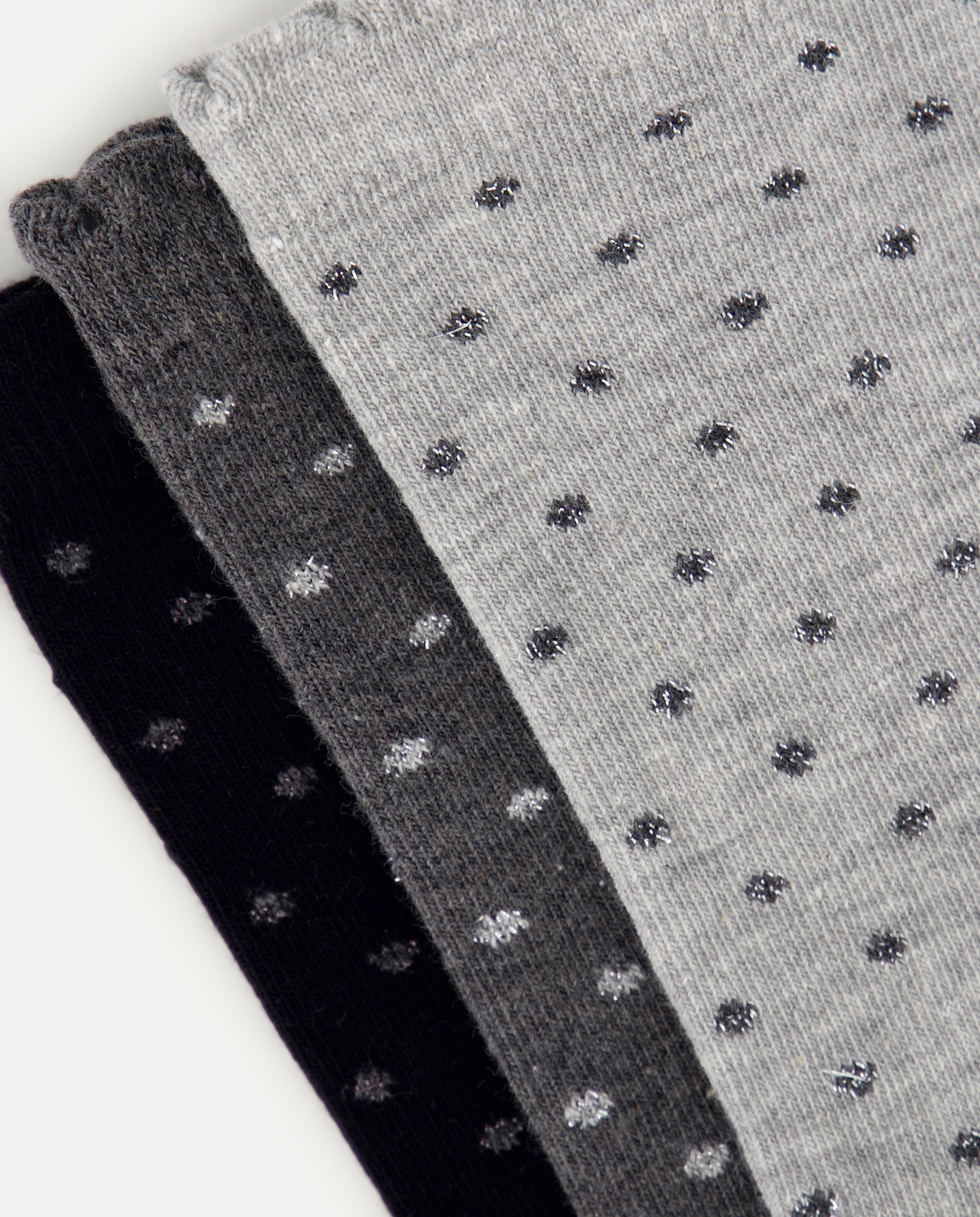 Pack de calcetines lunares lurex de mujer 820 Gris medio Easy Wear 820 Gris medio-2