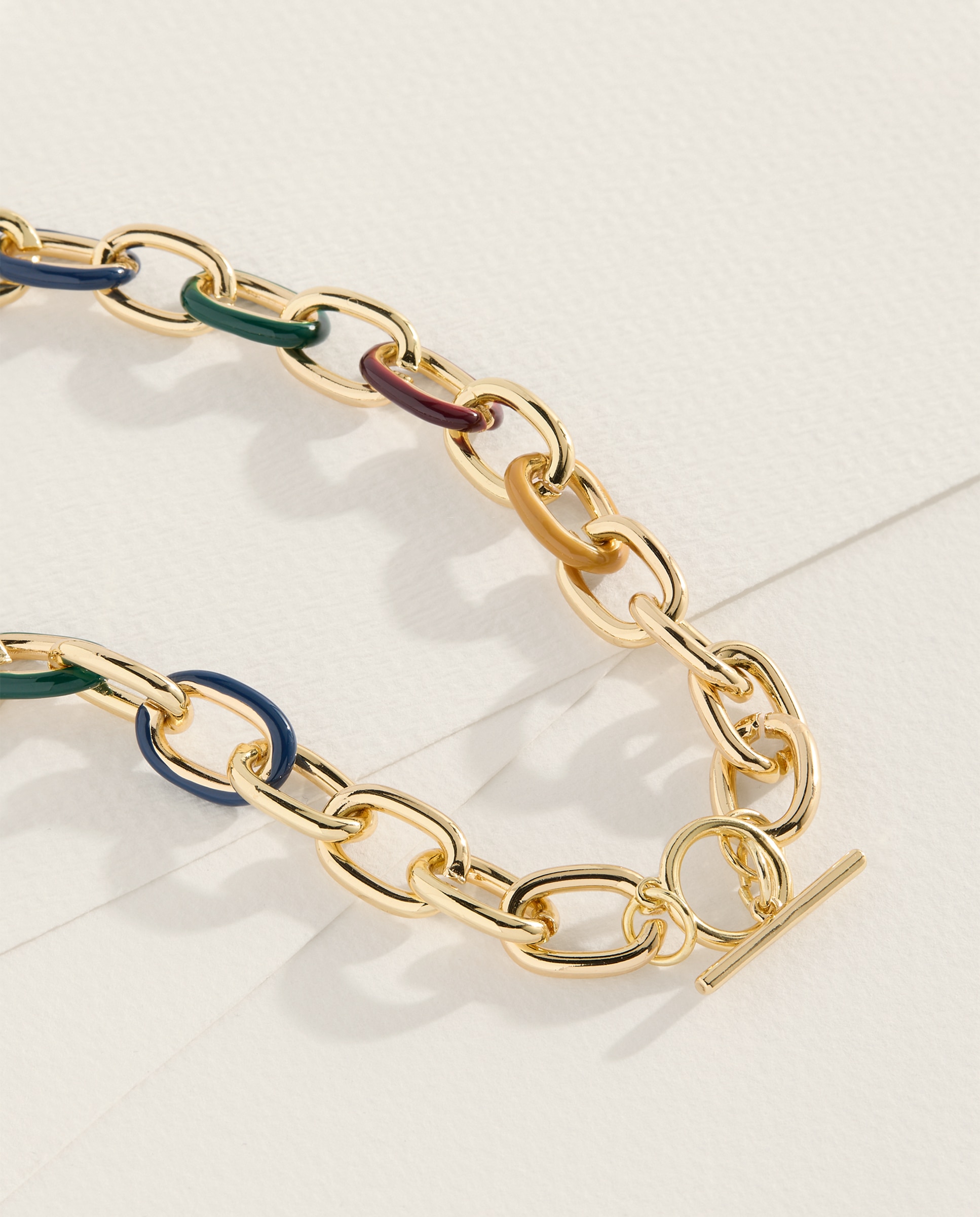 Imagen 0 de Collar eslabones multicolor 390 Oro