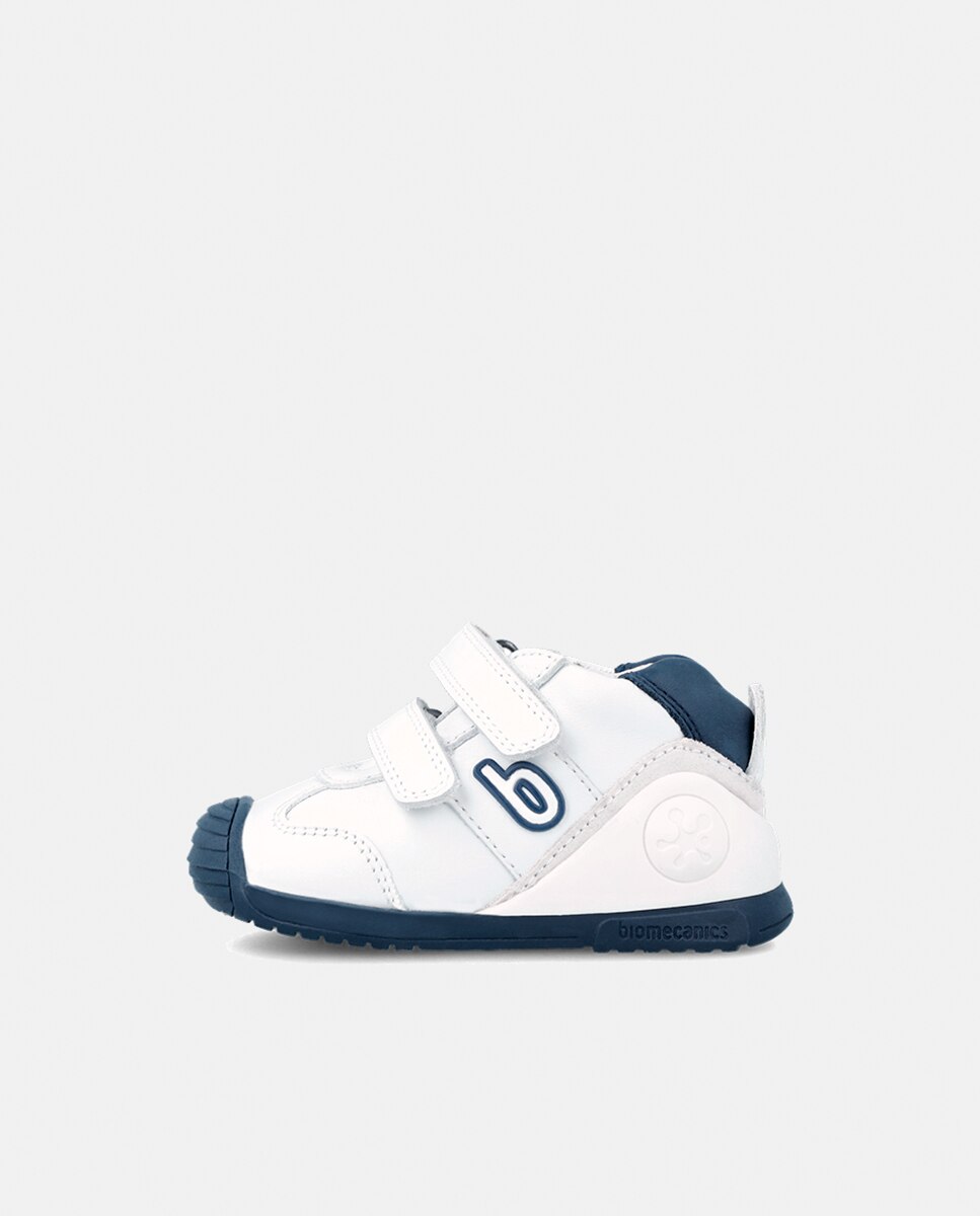 Zapatillas de bebés en piel con doble cierre adherente - Biomecanics - Azul marino Azul marino-10