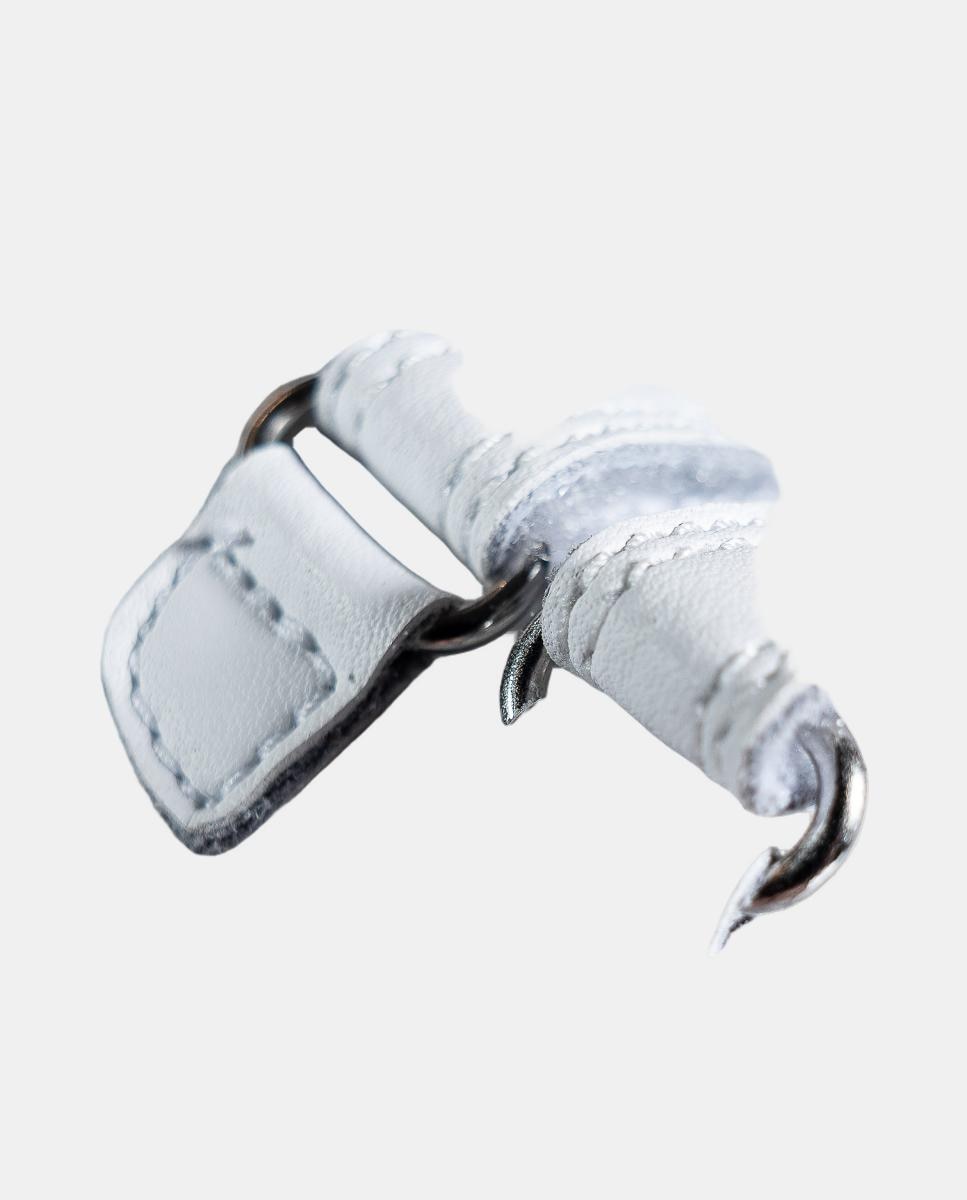 Sapatilhas Barefoot em Pele com Fecho Aderente Branco-7