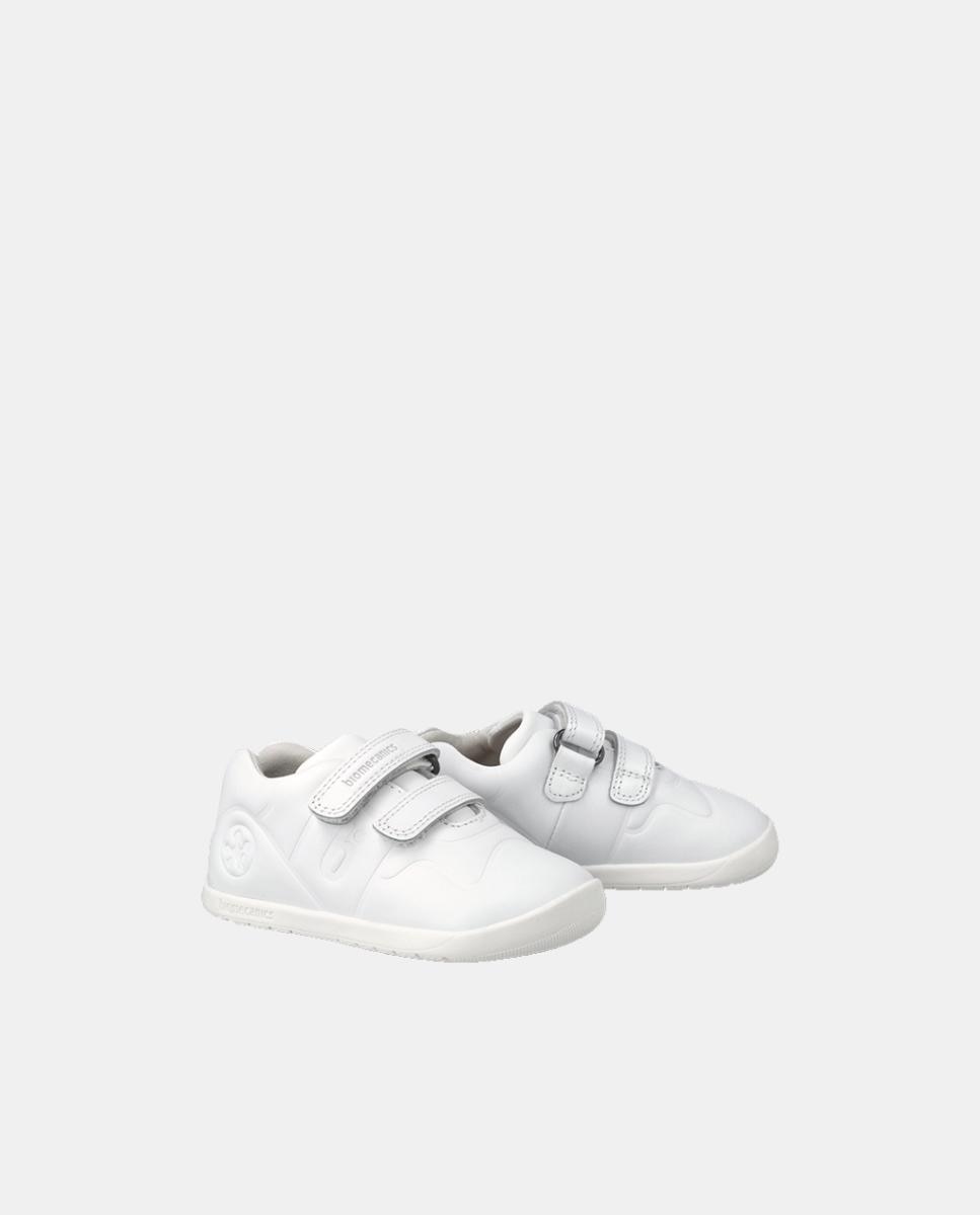 Sapatilhas Unissexo em Pele com Velcro Duplo Biomecanics Branco-2