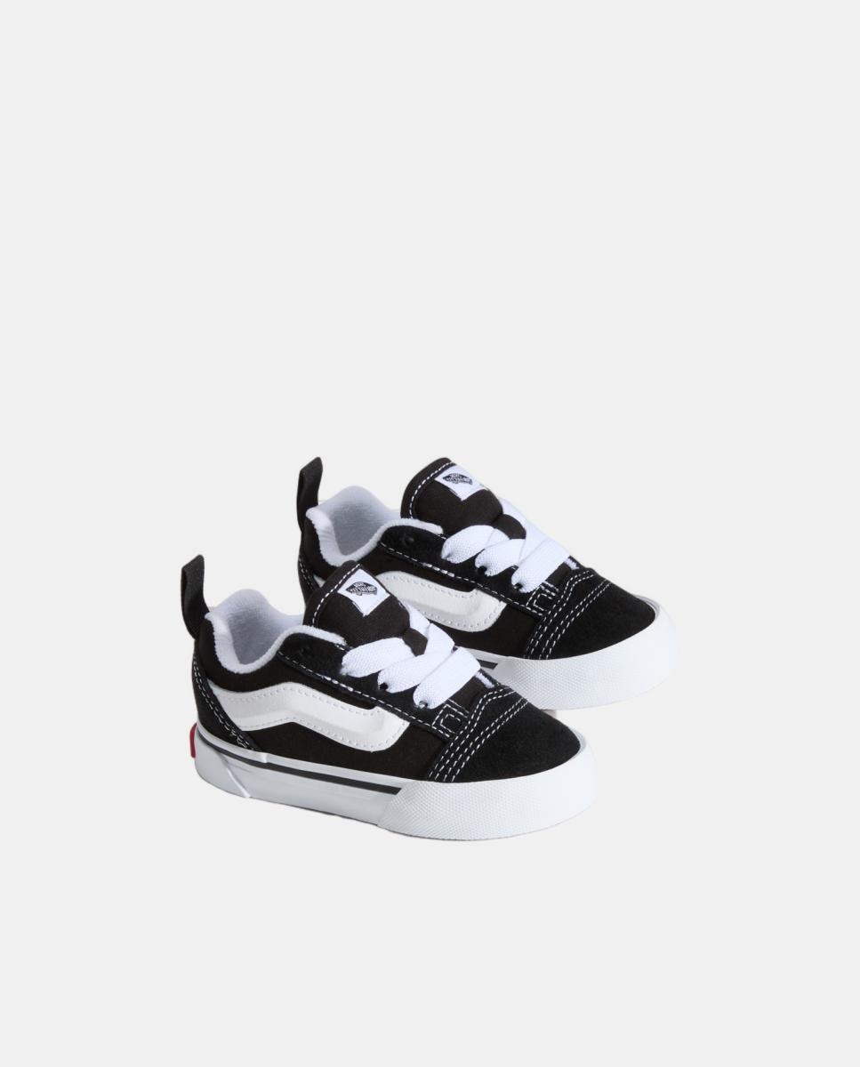 Sapatilhas Casual de Bebé Knu Skool com Atacadores Elásticos Preto-5