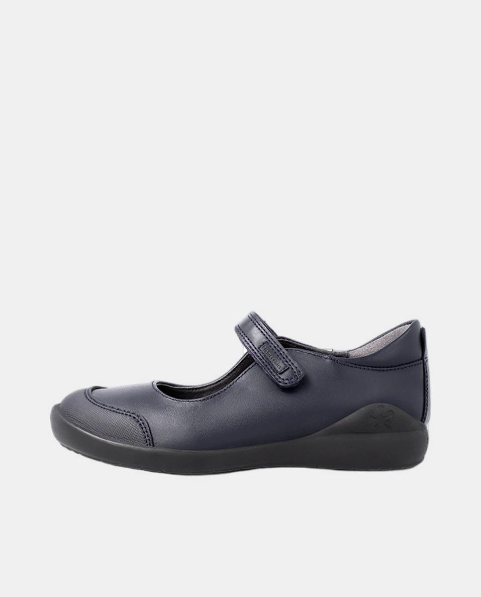Sapatos de Presilha de Bebé de Pele com Biqueira Reforçada - Azul-Marinho Azul-marinho-5
