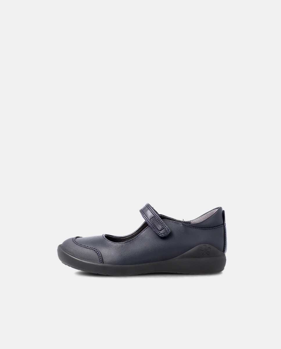 Sapatos de Presilha de Bebé de Pele com Biqueira Reforçada - Azul-Marinho Azul-marinho-7