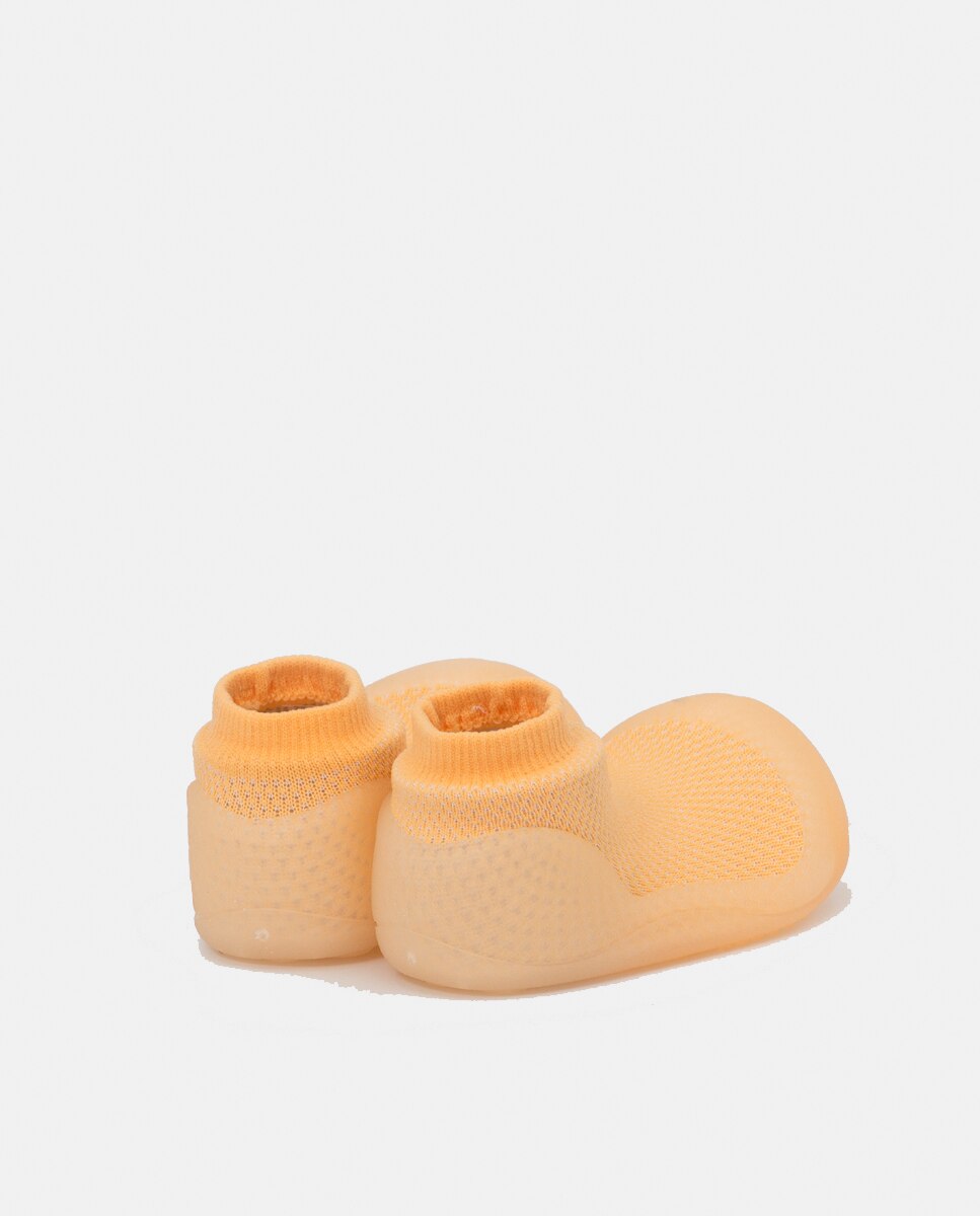 Zapatillas de casa de bebés en tejido Aqua-X azul - Attipas - Amarillo Amarillo-3