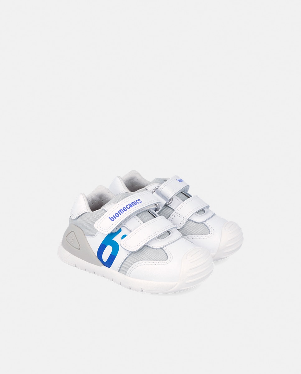 Sapatilhas em Têxtil com Velcro Duplo Biomecanics Branco-2