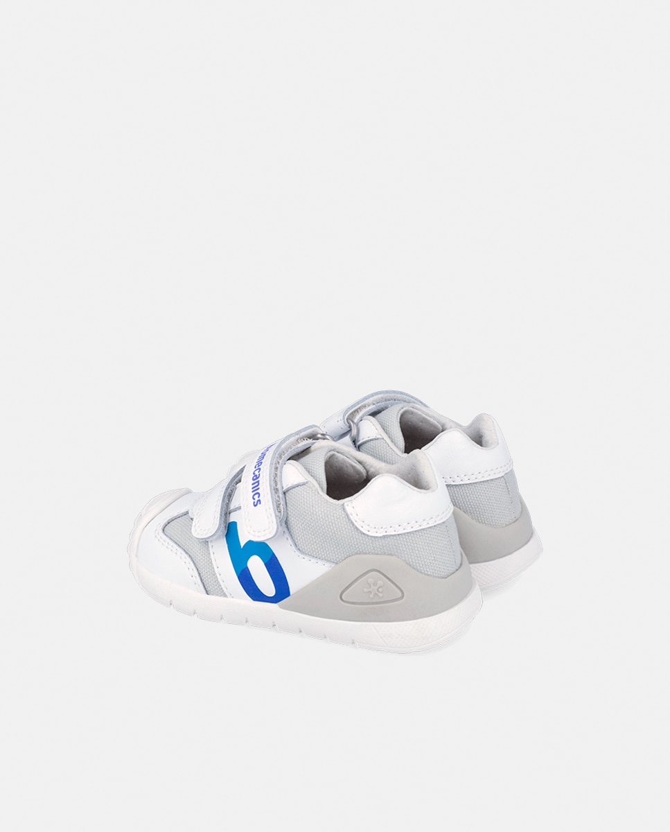 Sapatilhas em Têxtil com Velcro Duplo Biomecanics Branco-3