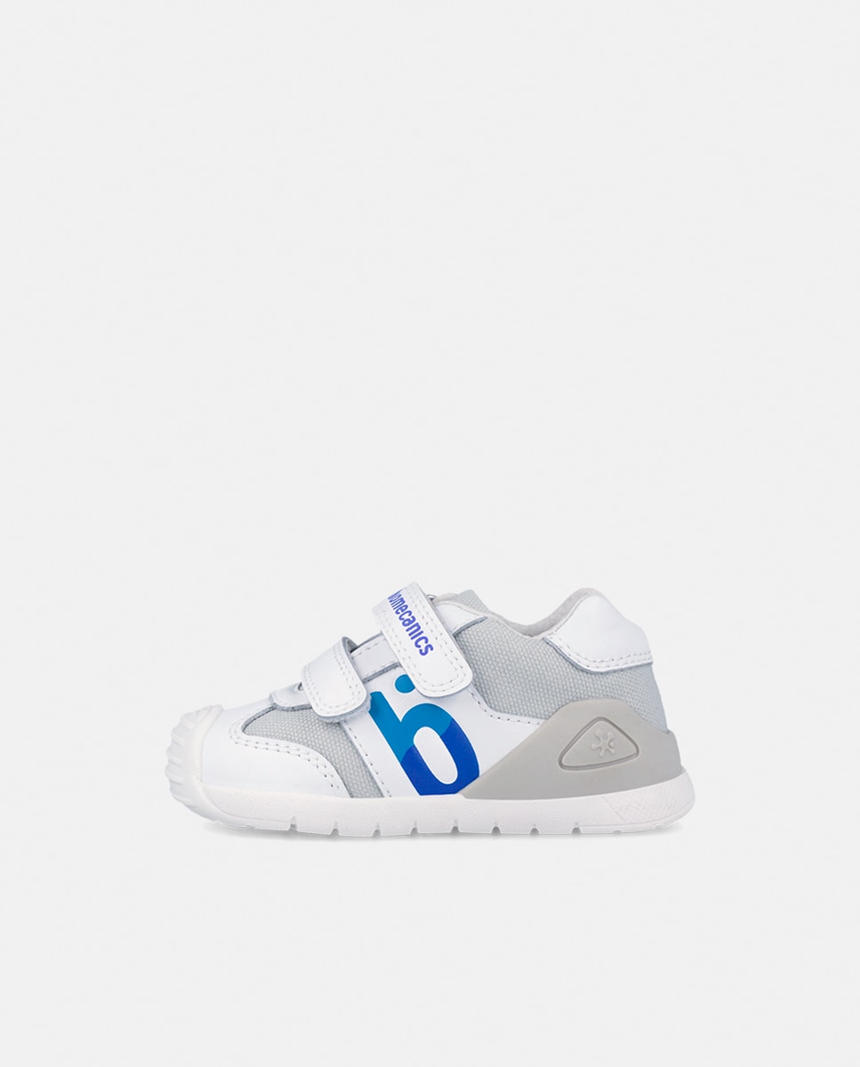 Sapatilhas em Têxtil com Velcro Duplo Biomecanics Branco-5